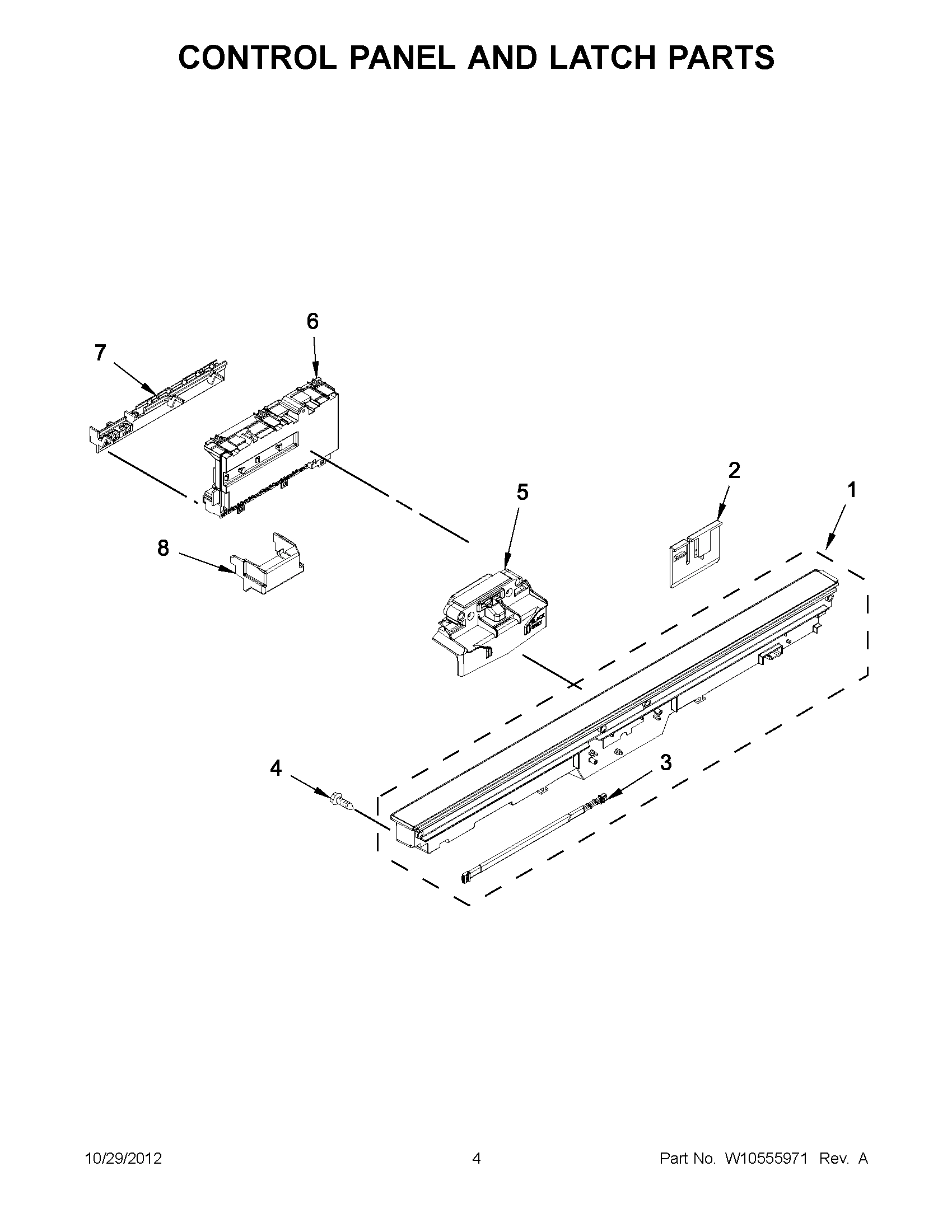 02 - CONTROL PANEL AND LATCH PARTS