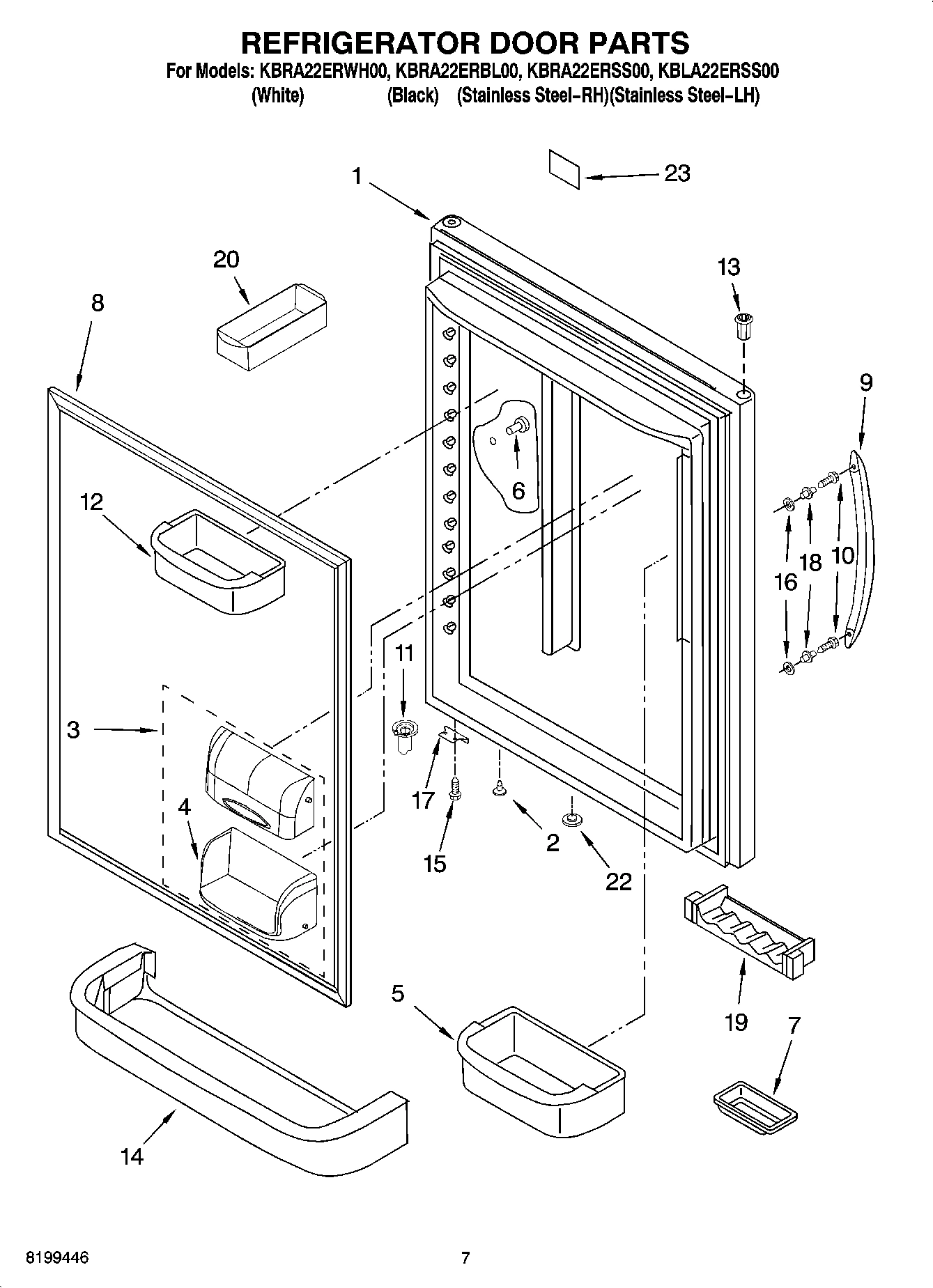 04 - REFRIGERATOR DOOR PARTS