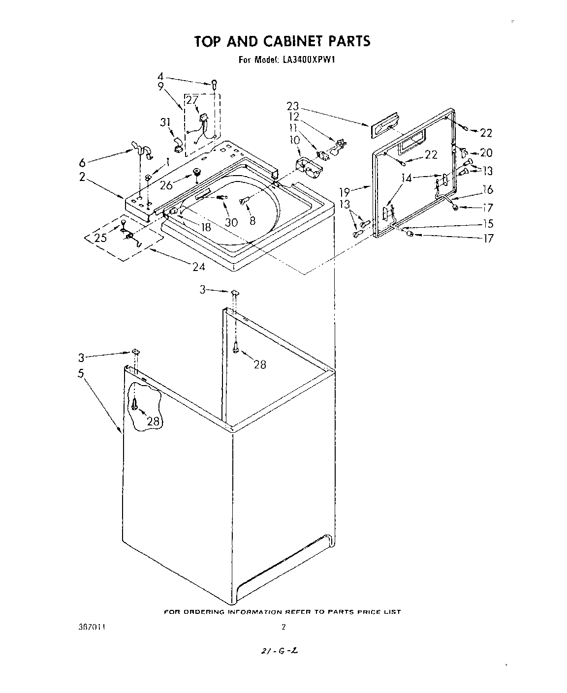 02 - TOP AND CABINET , LITERATURE AND OPTIONAL