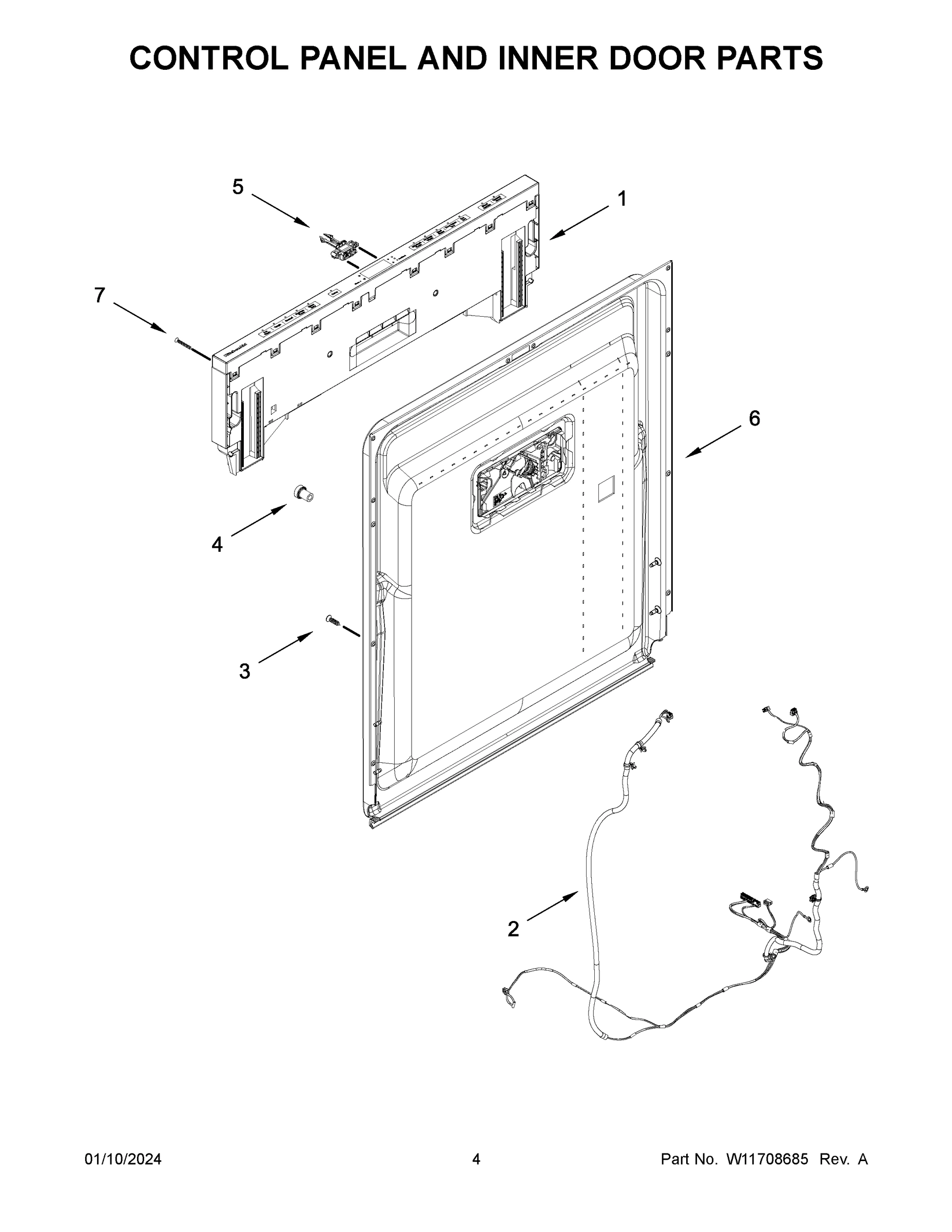 03 - CONTROL PANEL AND INNER DOOR PARTS