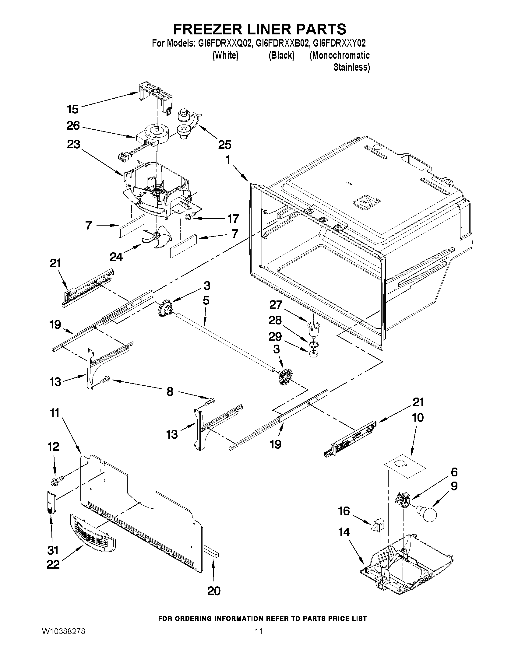 06 - FREEZER LINER PARTS