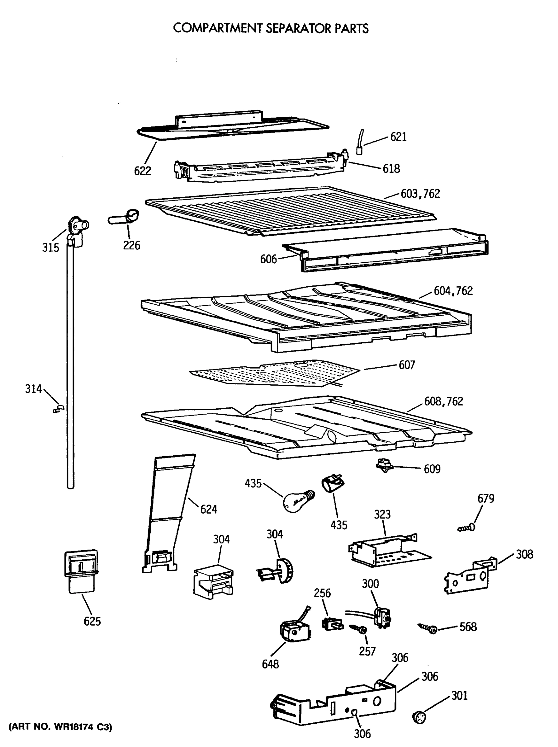 COMPARTMENT SEPARATOR PARTS