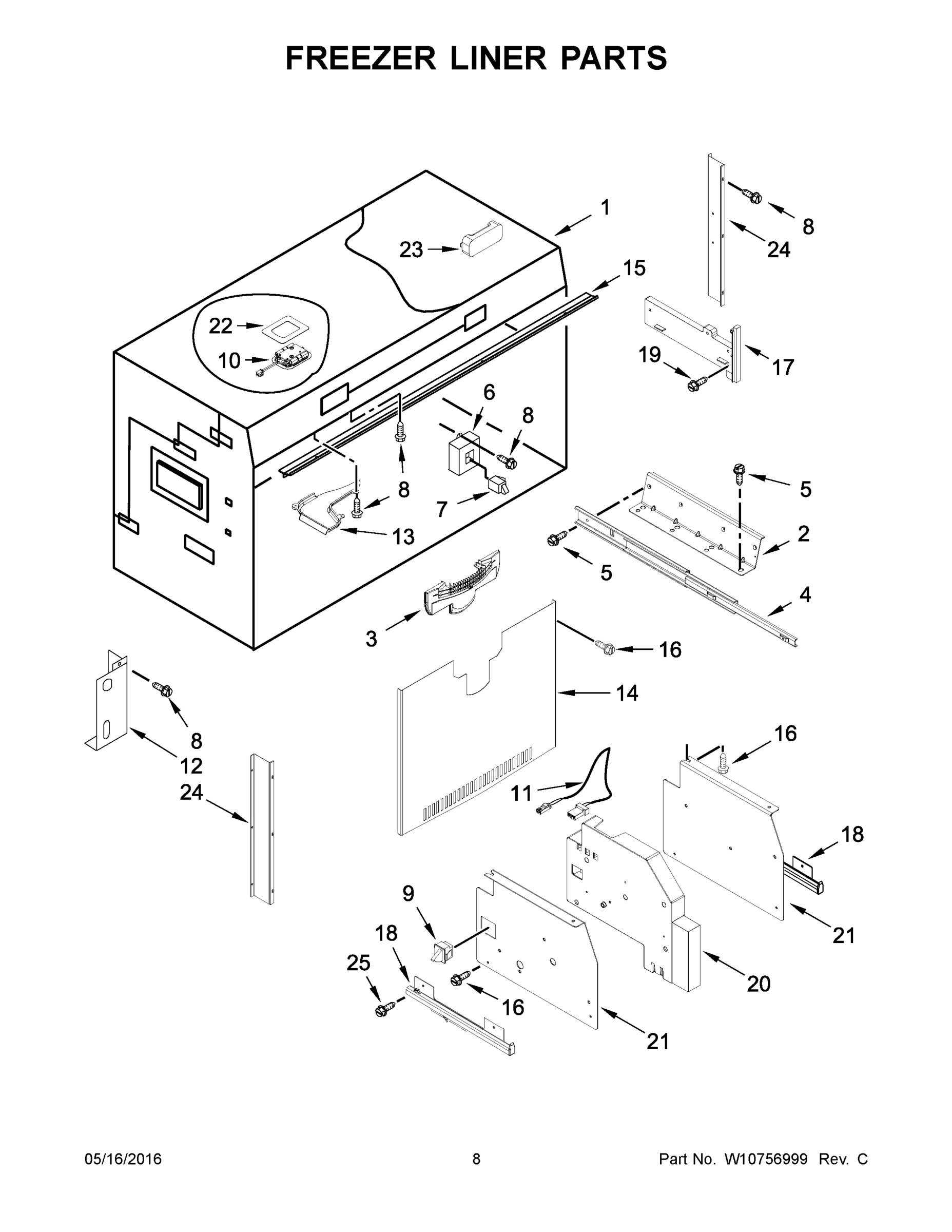 05 - FREEZER LINER PARTS