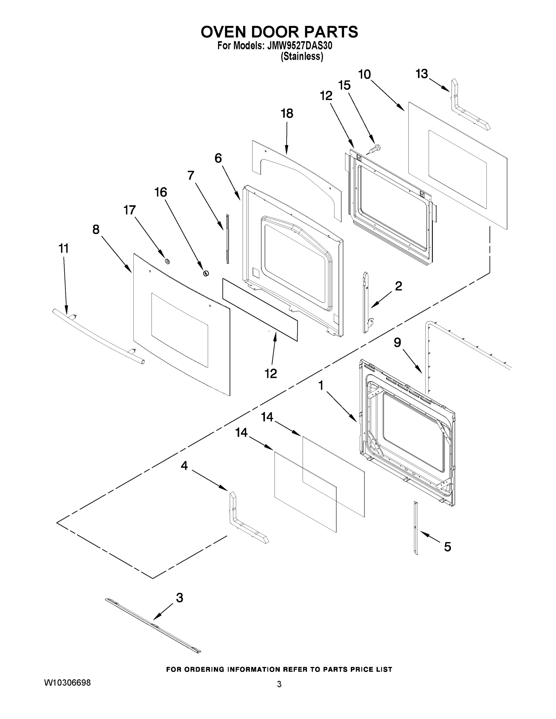 02 - OVEN DOOR PARTS