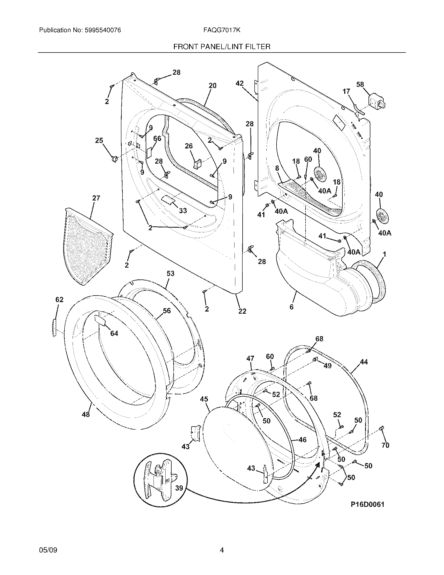05 - FRONT PANEL/LINT FILTER
