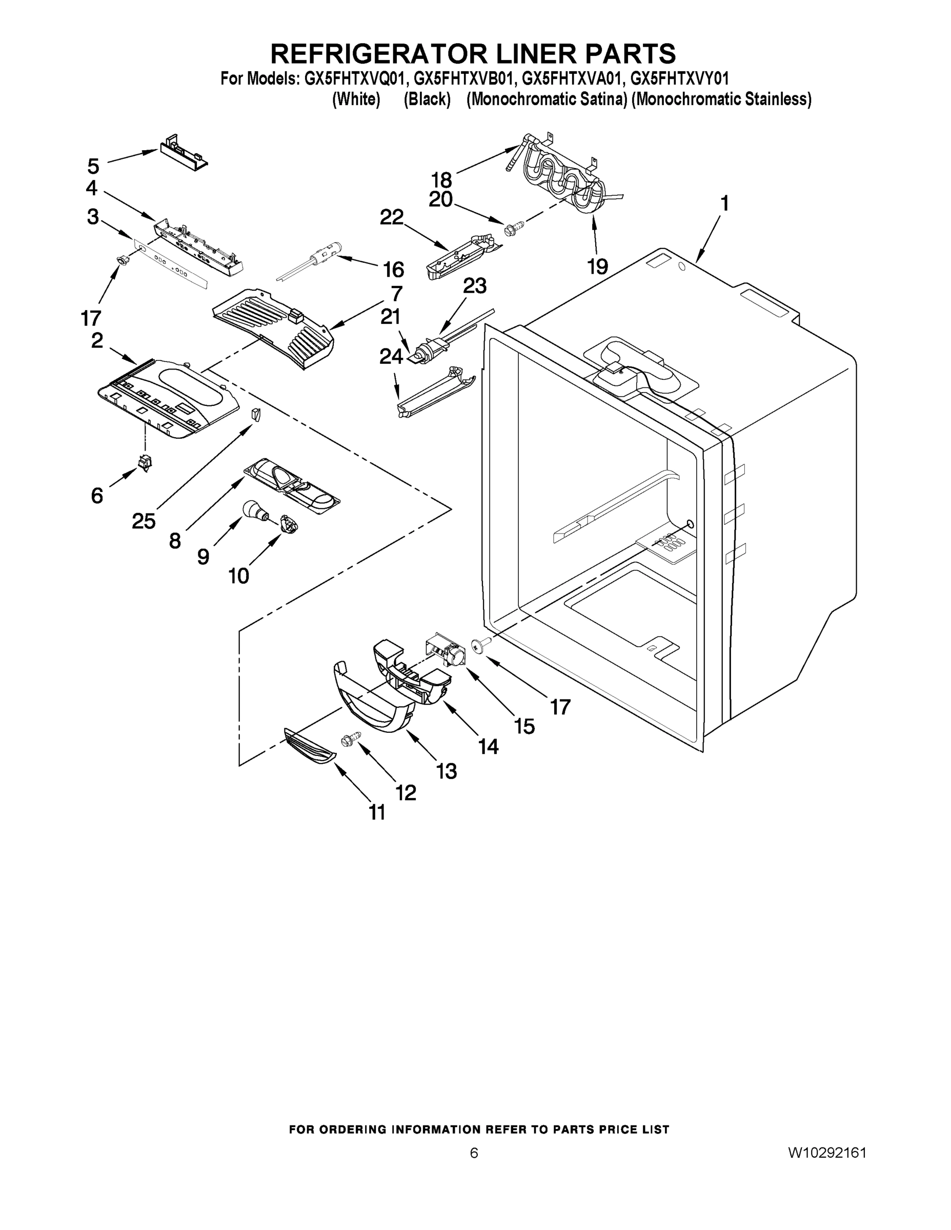 04 - REFRIGERATOR LINER PARTS