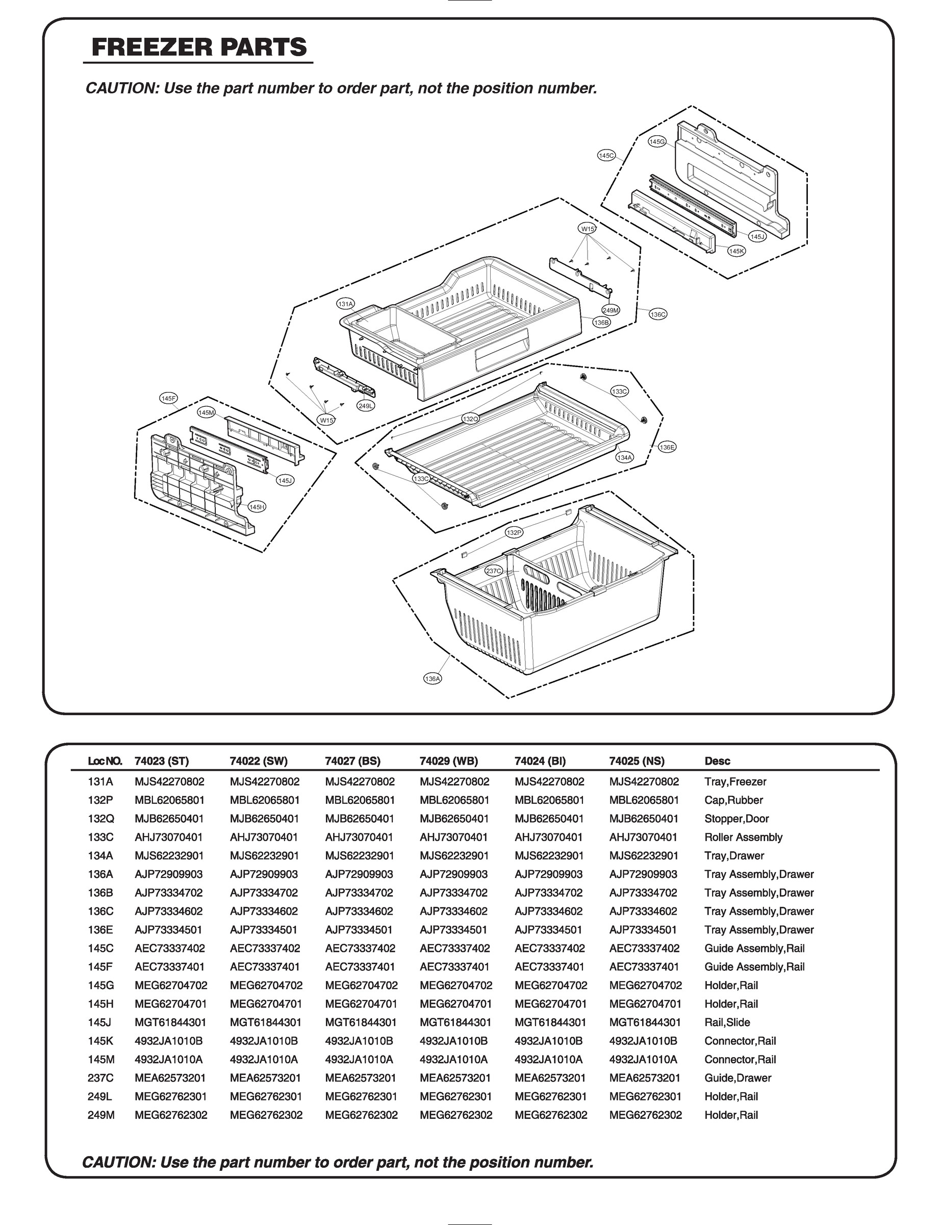 FREEZER PARTS