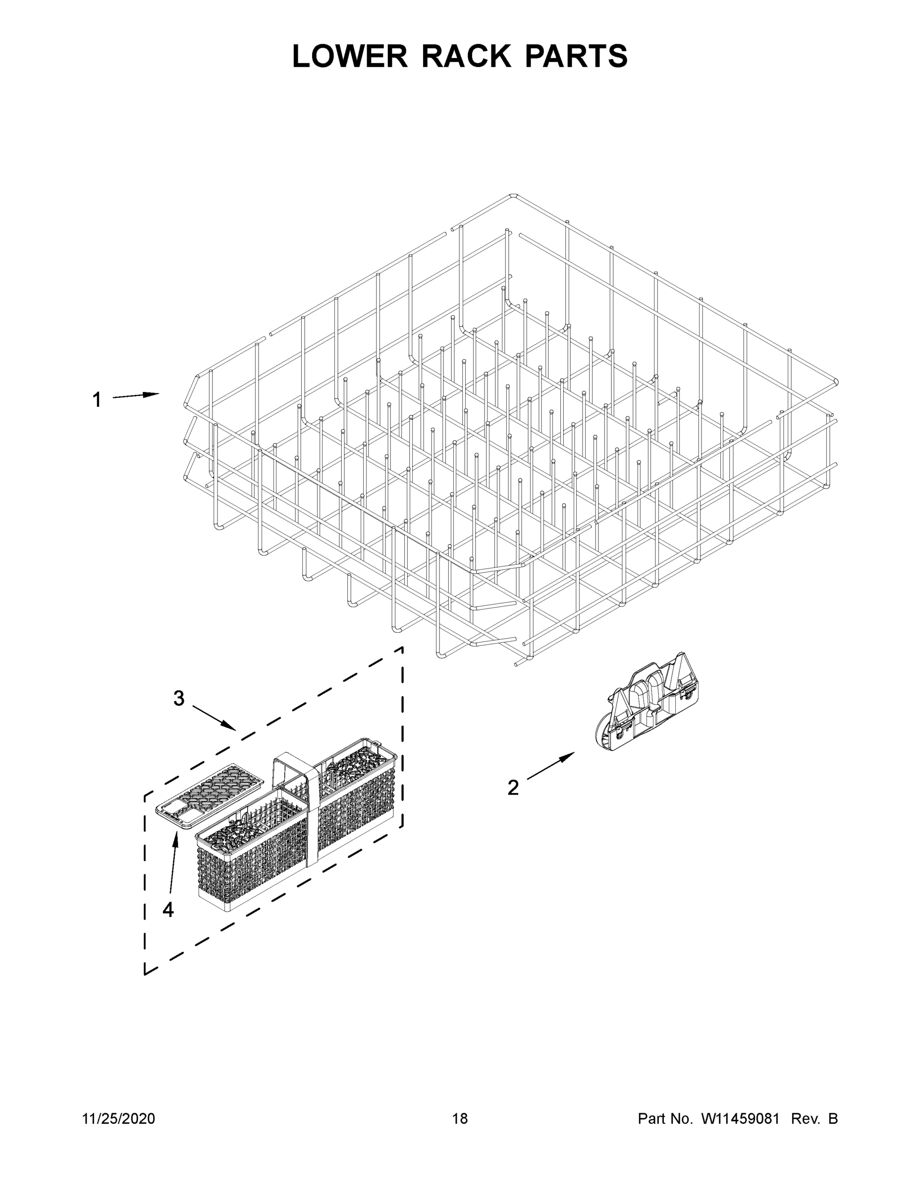 10 - LOWER RACK PARTS
