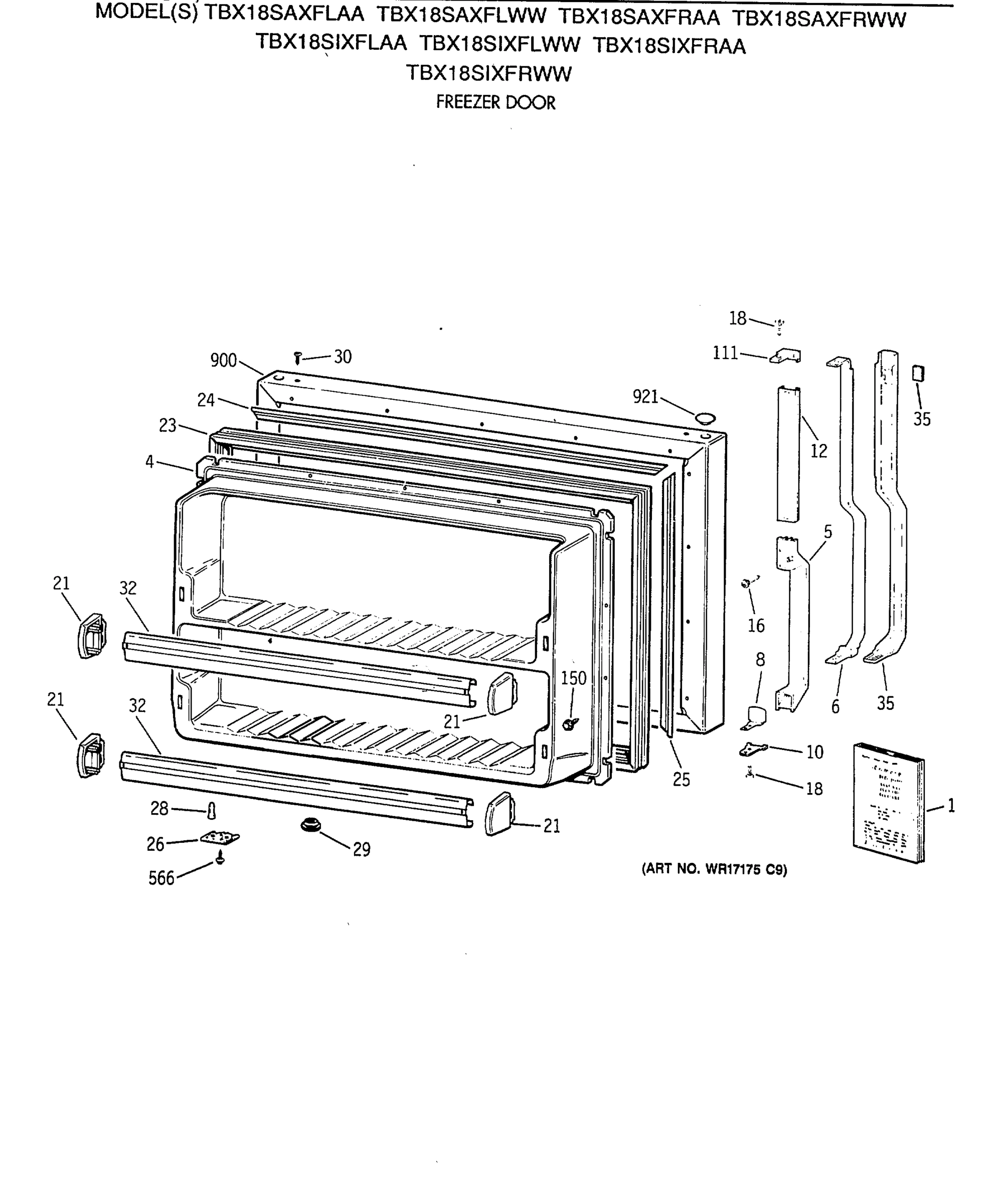 FREEZER DOOR