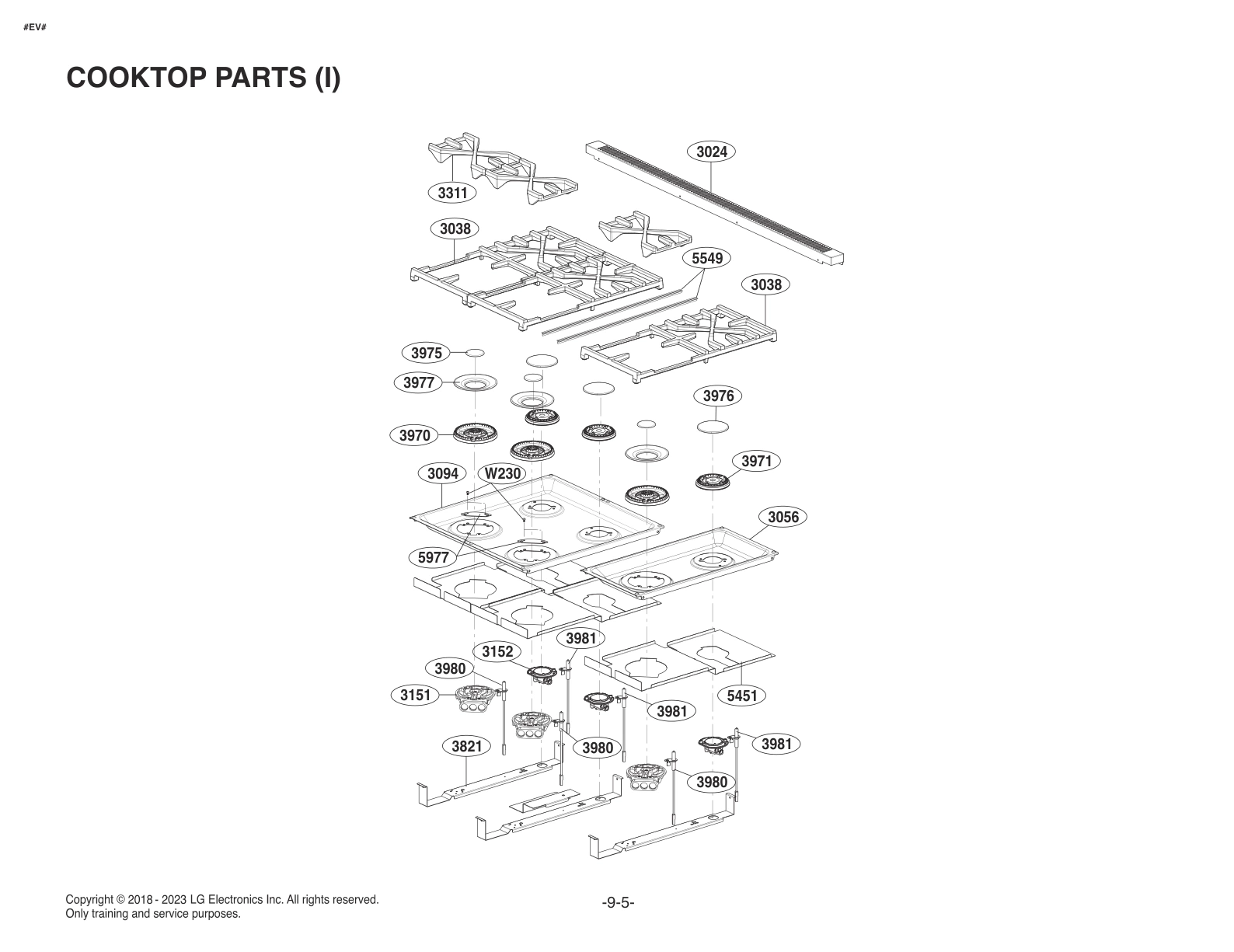 COOKTOP PARTS