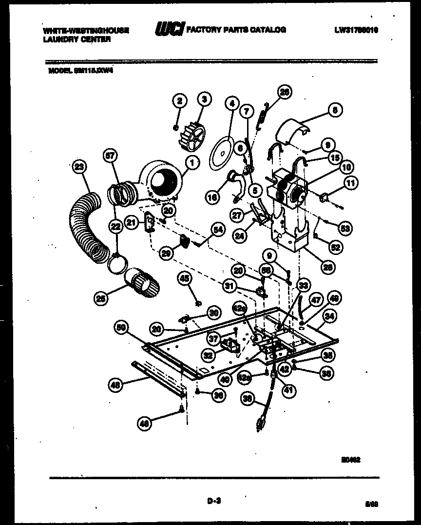04 - DRYER MOTOR, BLOWER AND BELT