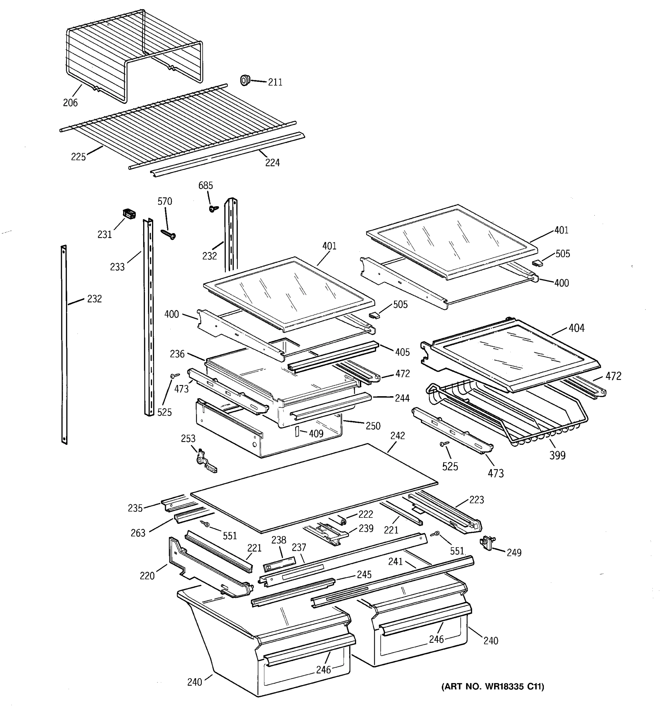 SHELVES & DRAWERS