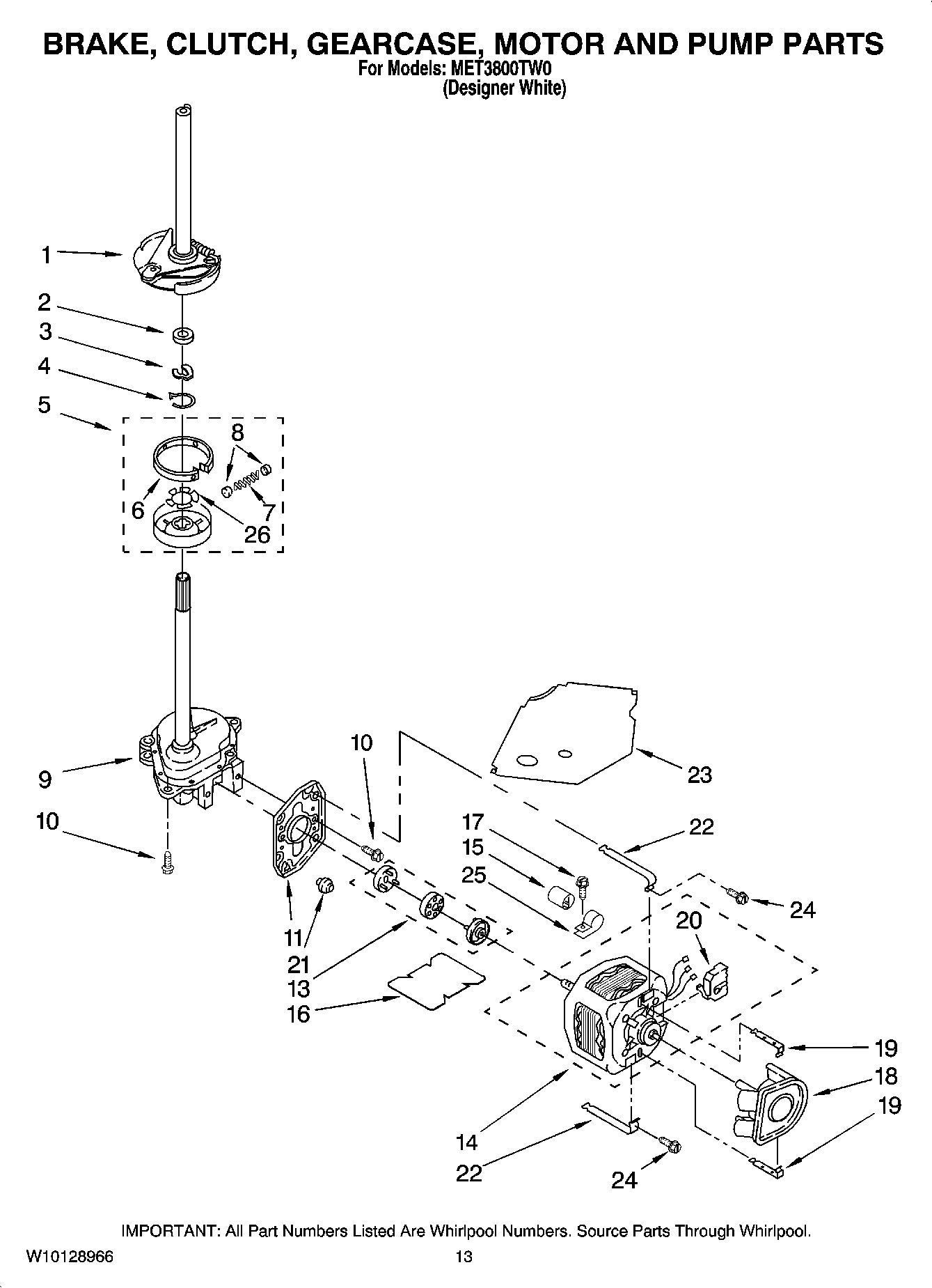 08 - BRAKE, CLUTCH, GEARCASE, MOTOR AND PUMP PARTS