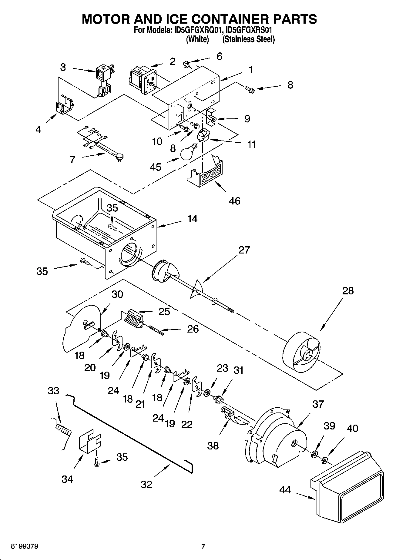 05 - MOTOR AND ICE CONTAINER PARTS