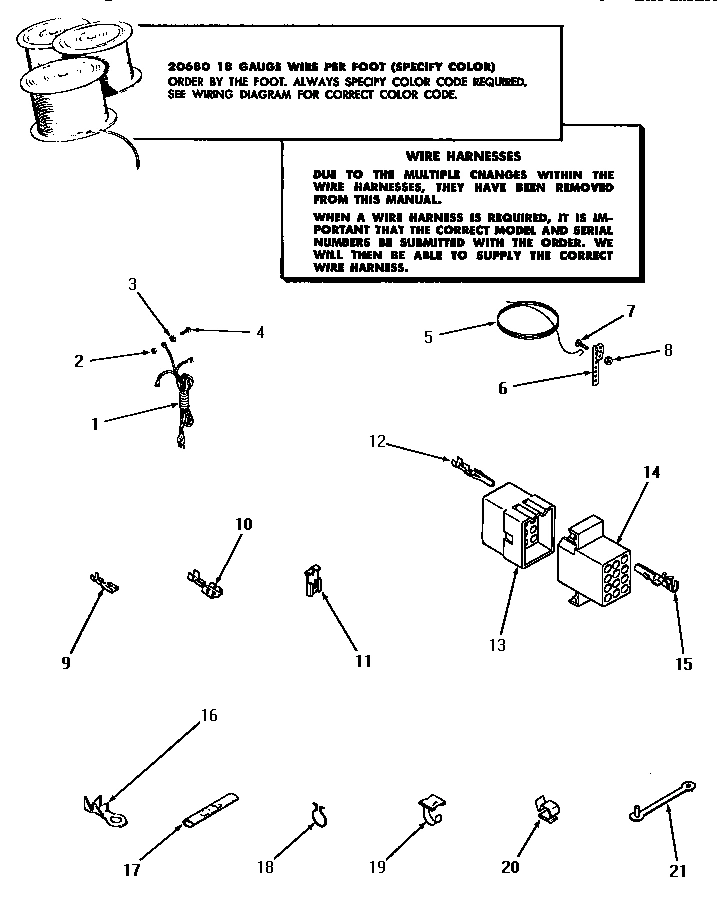 17 - POWER CORD, WIRE AND TERMINALS