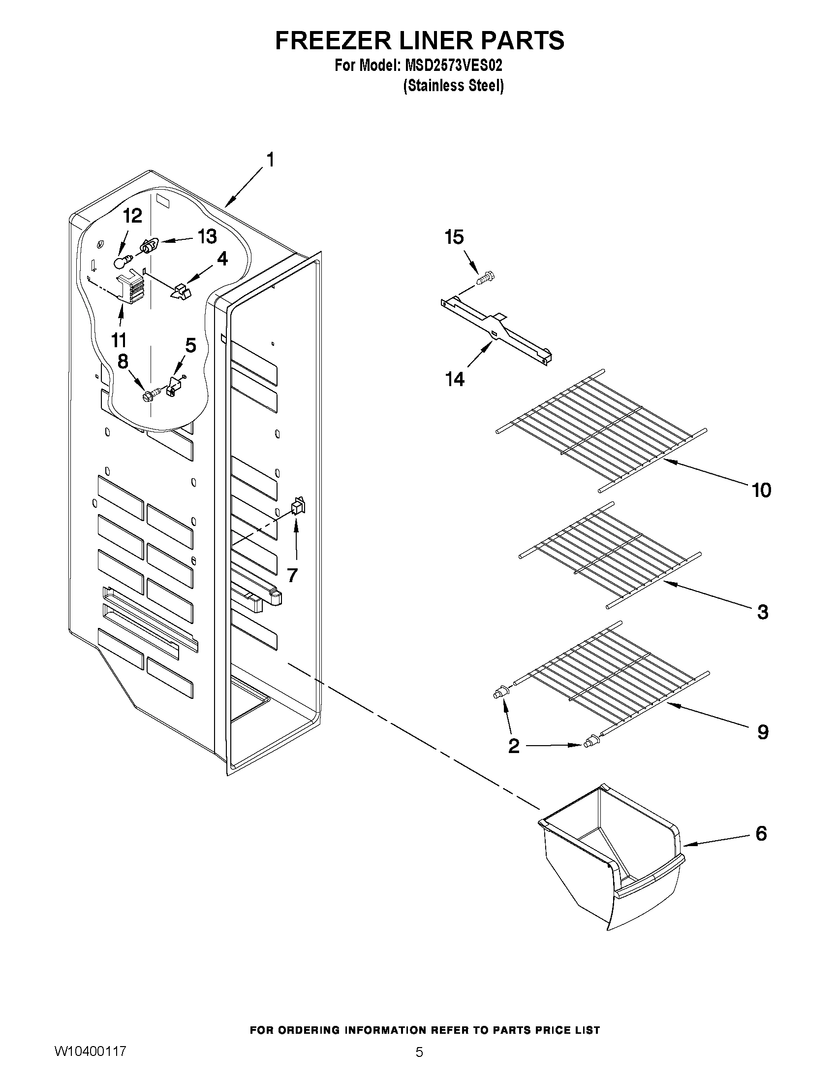 04 - FREEZER LINER PARTS
