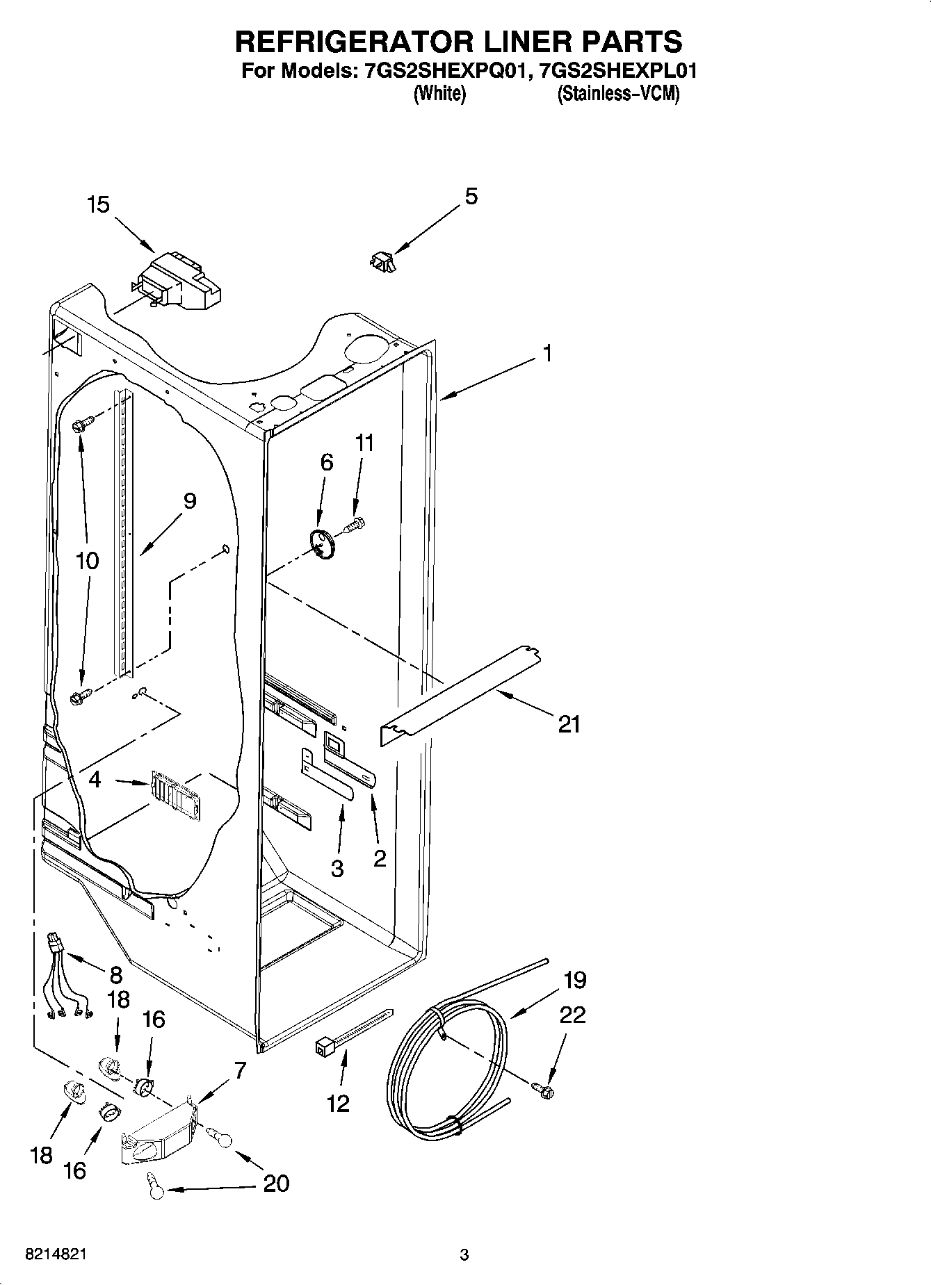 02 - REFRIGERATOR LINER PARTS