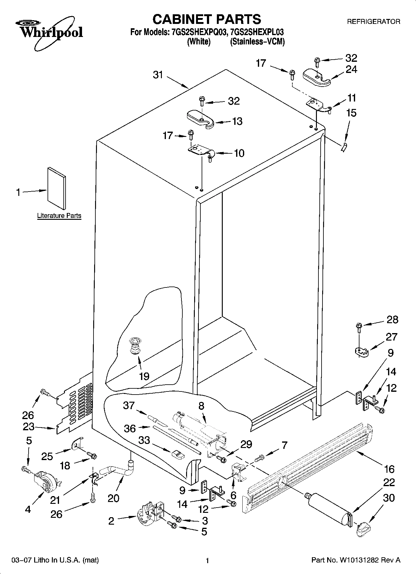 01 - CABINET PARTS