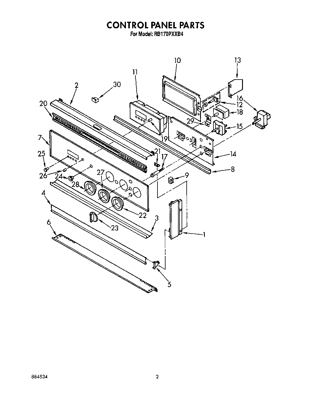 02 - CONTROL PANEL, LIT/OPTIONAL