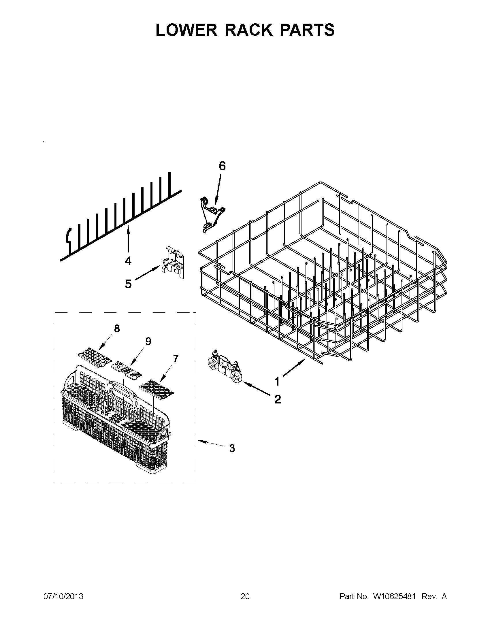 10 - LOWER RACK PARTS