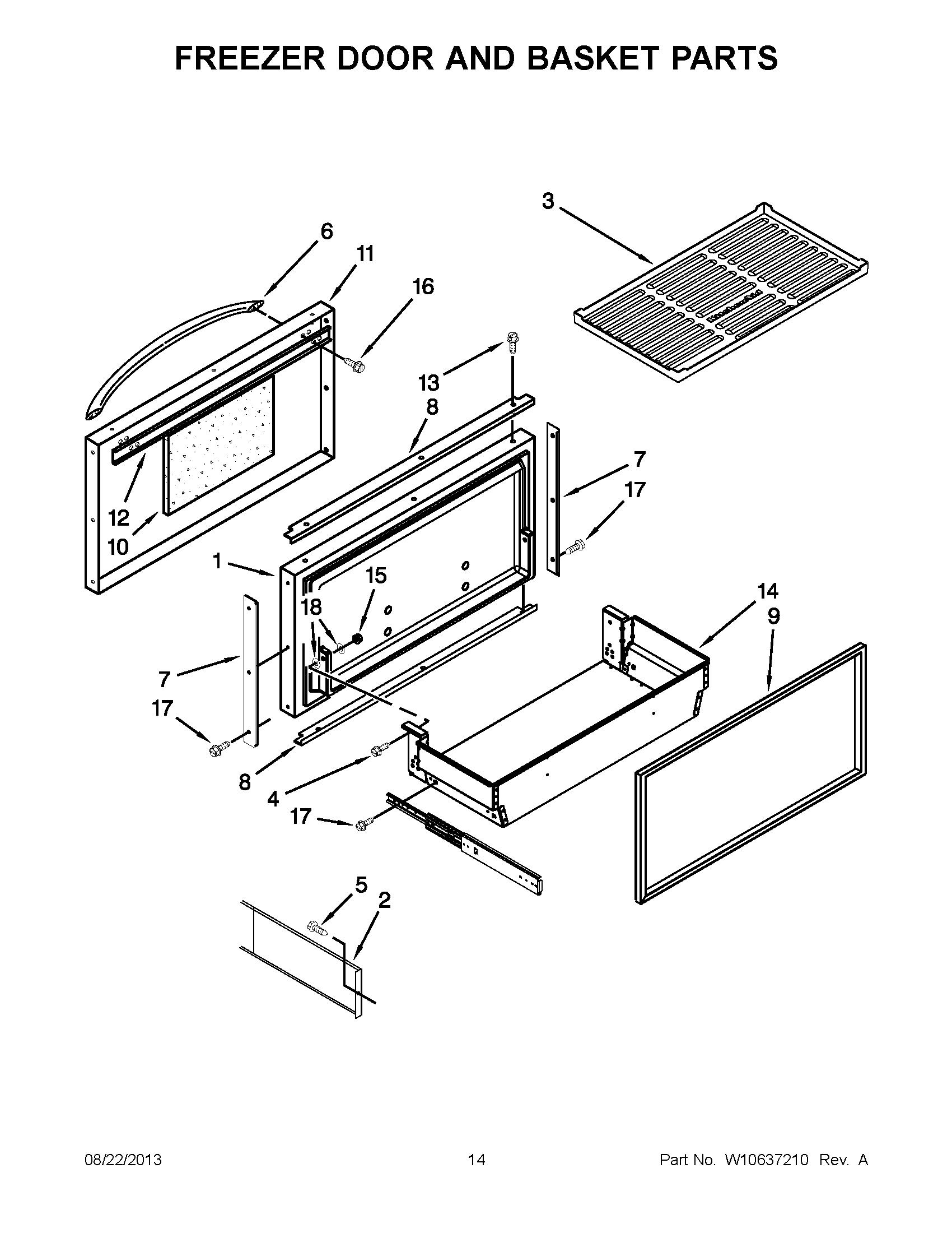 08 - FREEZER DOOR AND BASKET PARTS