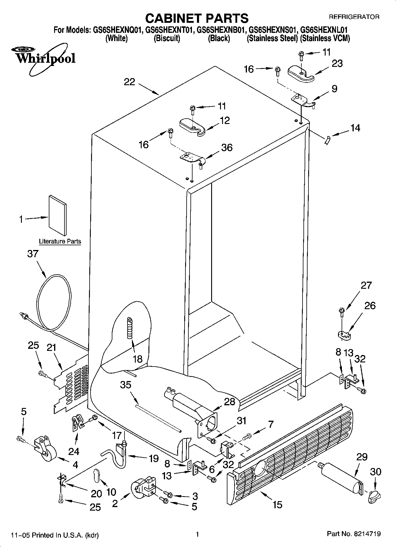 01 - CABINET PARTS