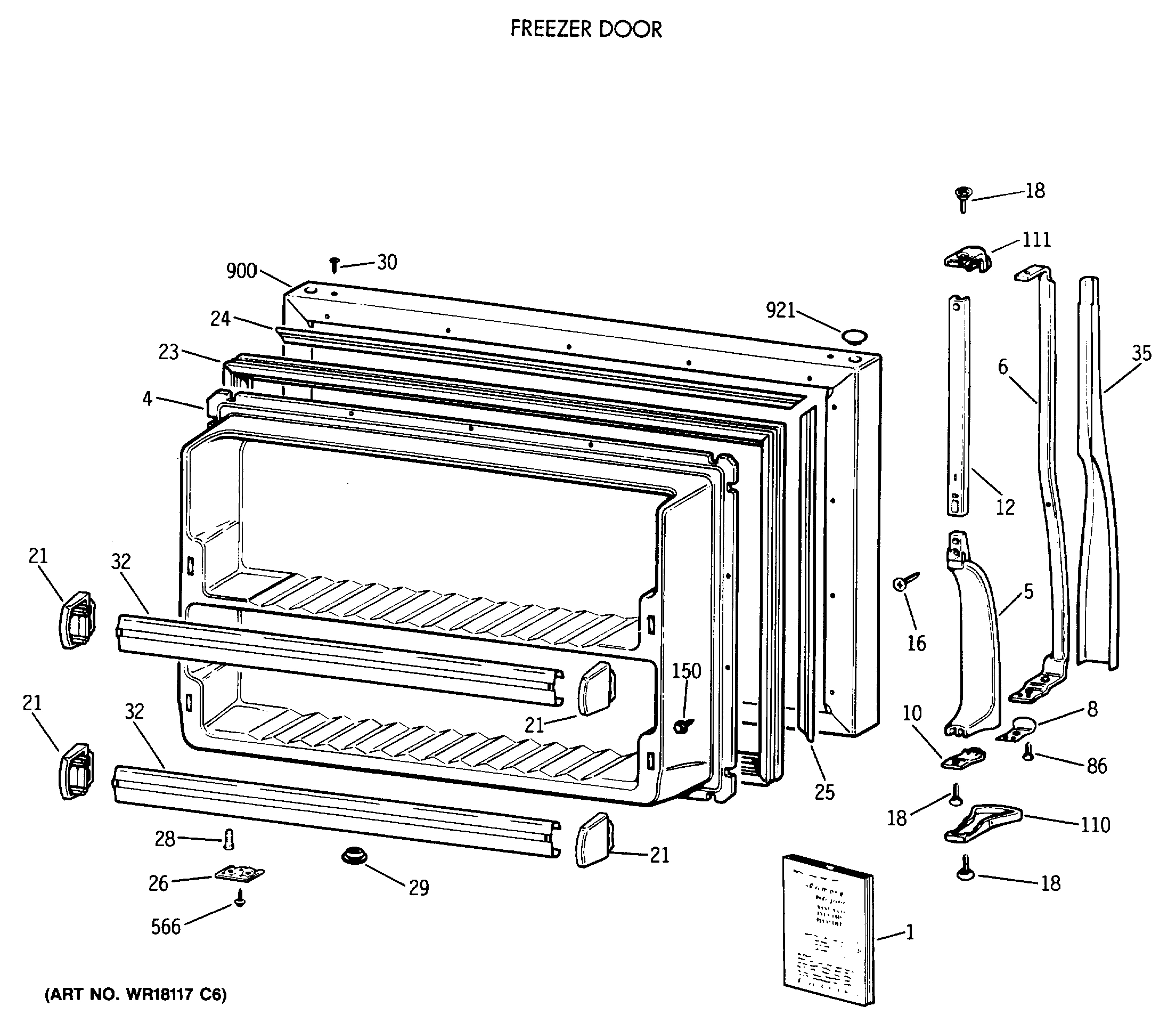 FREEZER DOOR