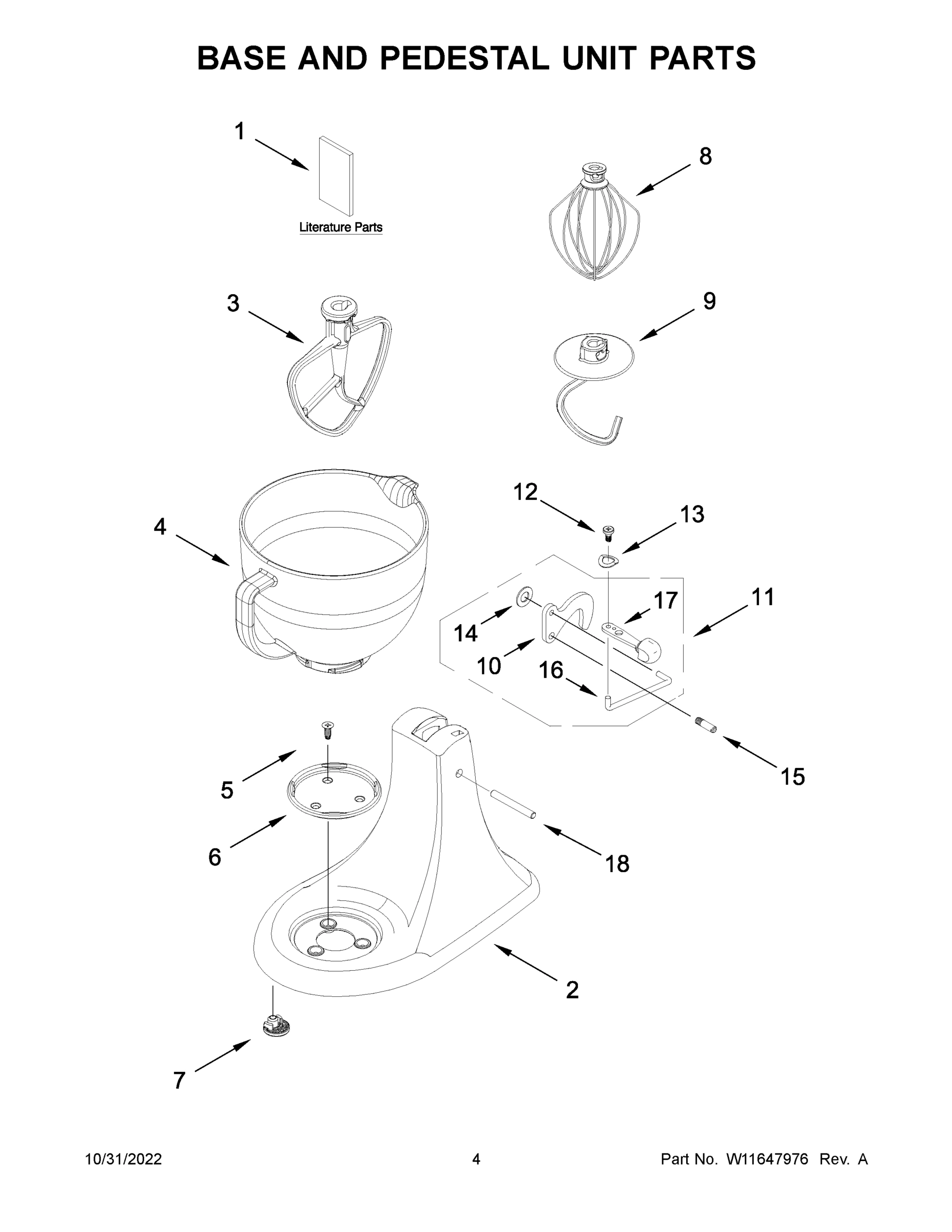 03 - BASE AND PEDESTAL UNIT PARTS