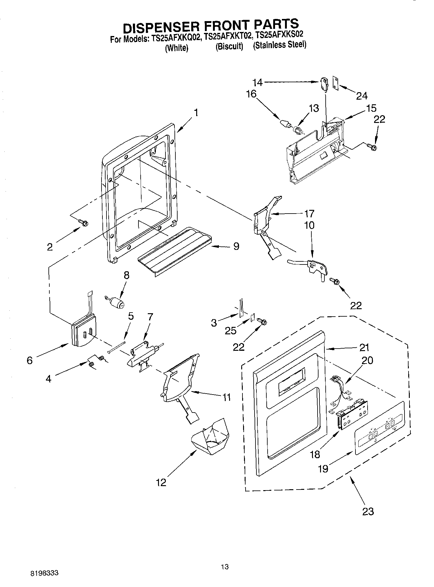 08 - DISPENSER FRONT PARTS