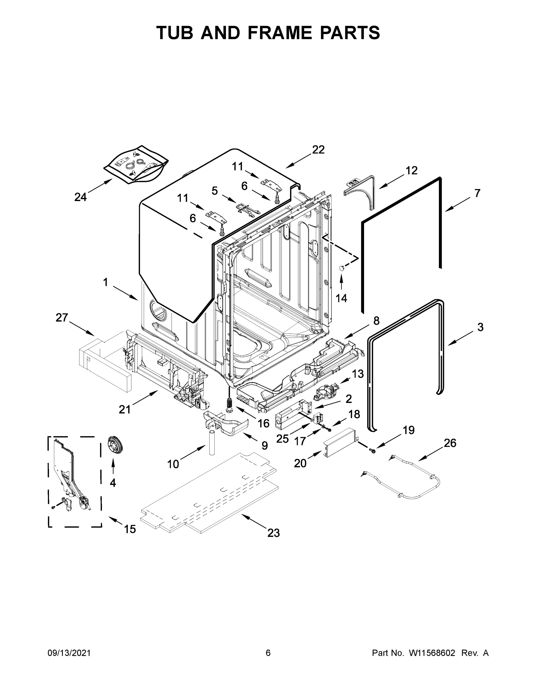 04 - TUB AND FRAME PARTS