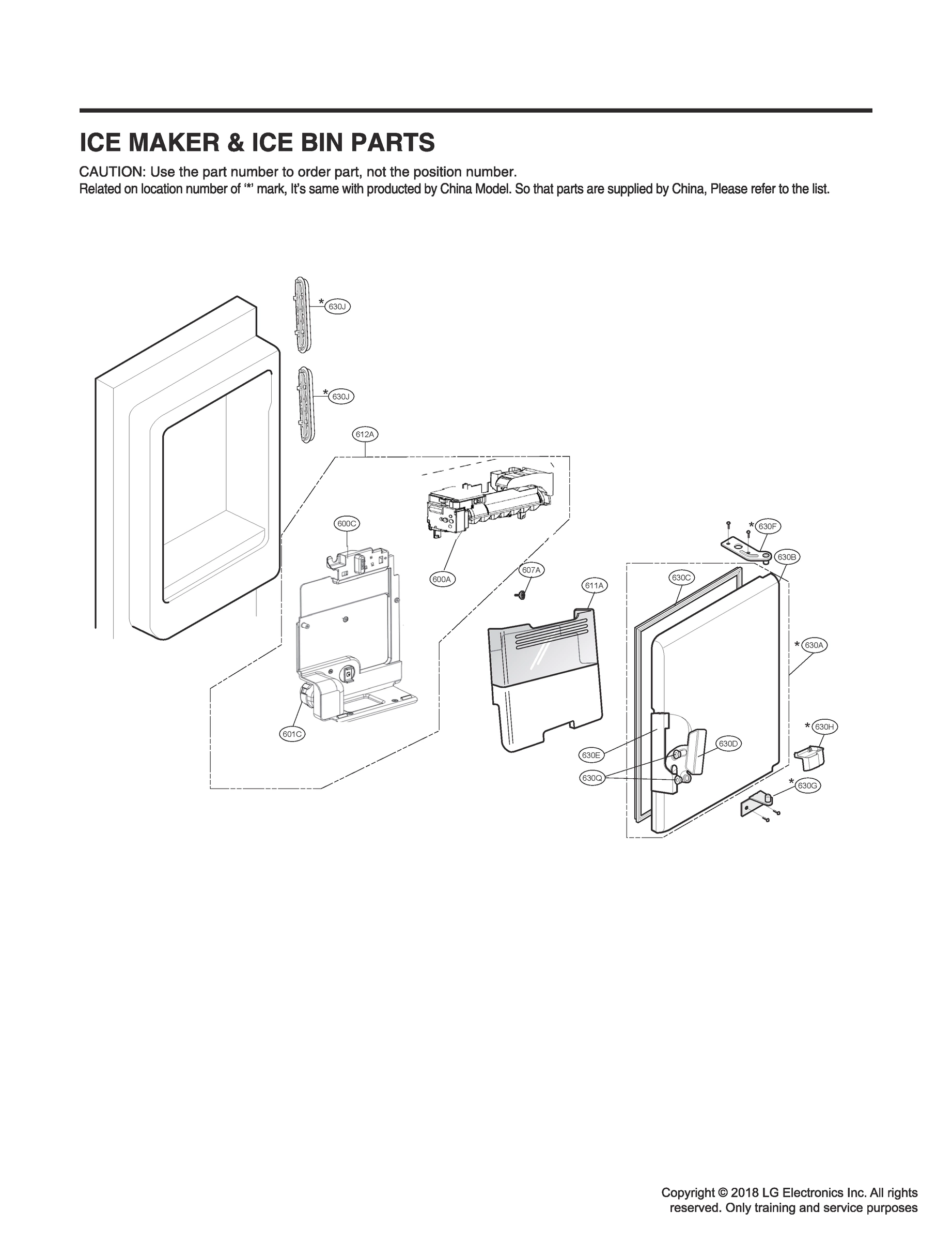 ICE MAKER & ICE BIN PARTS