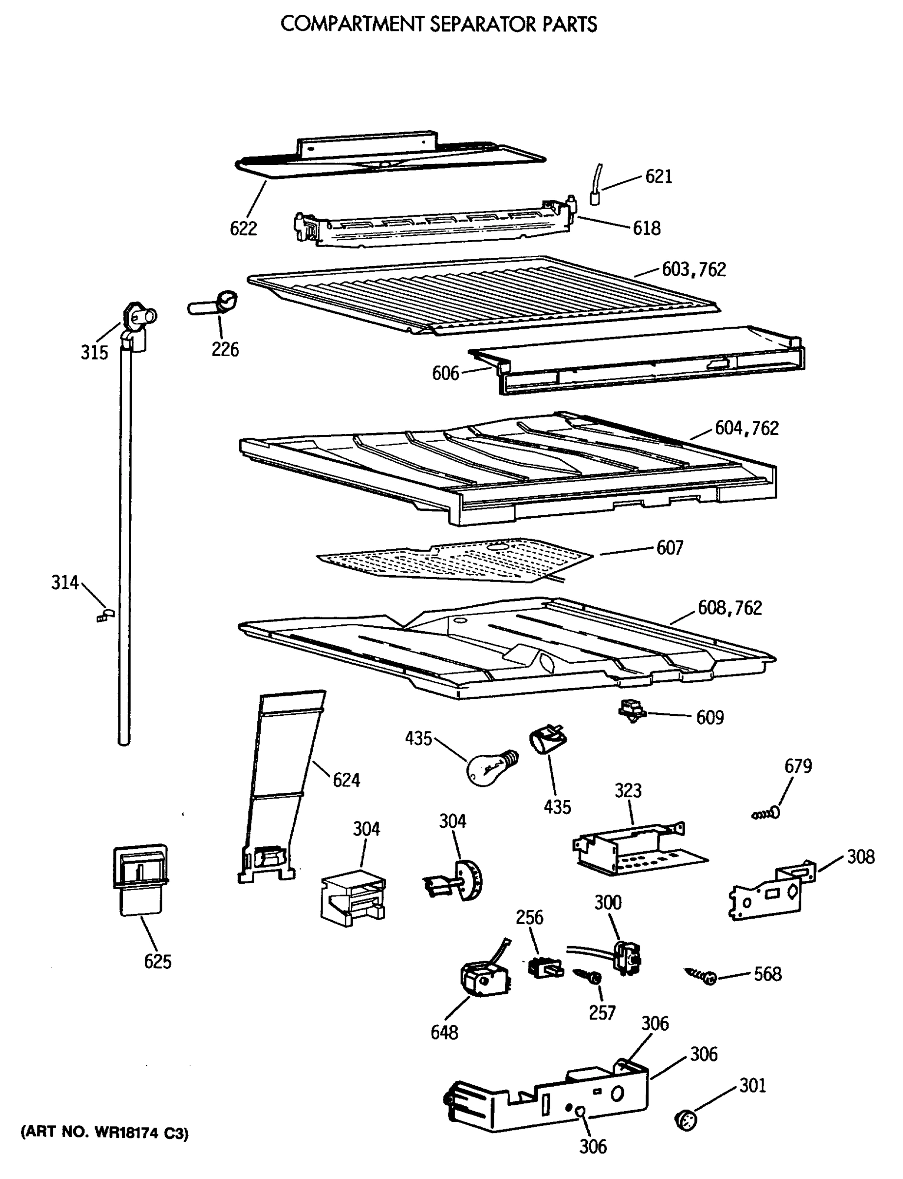 COMPARTMENT SEPARATOR PARTS