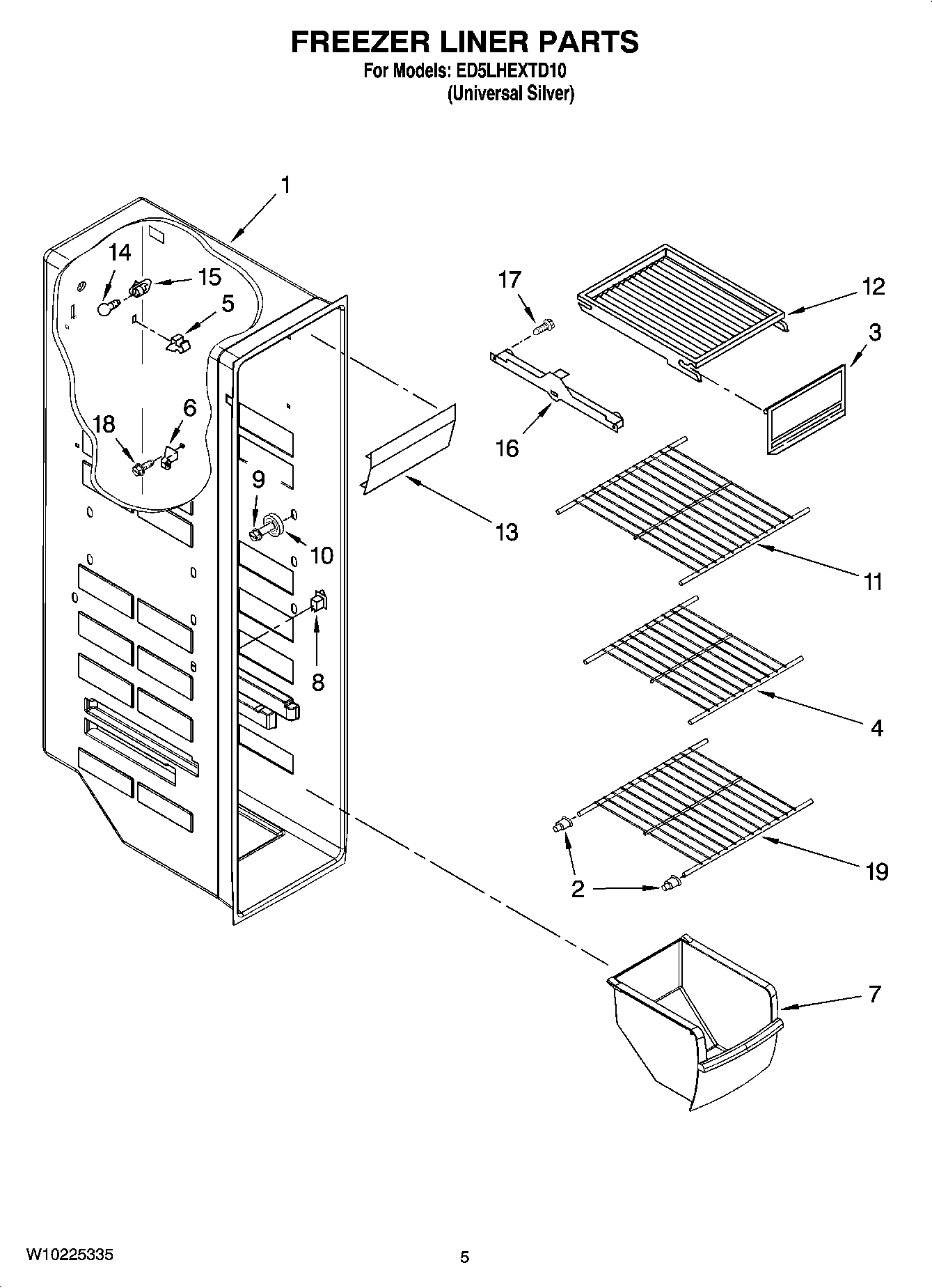 04 - FREEZER LINER PARTS