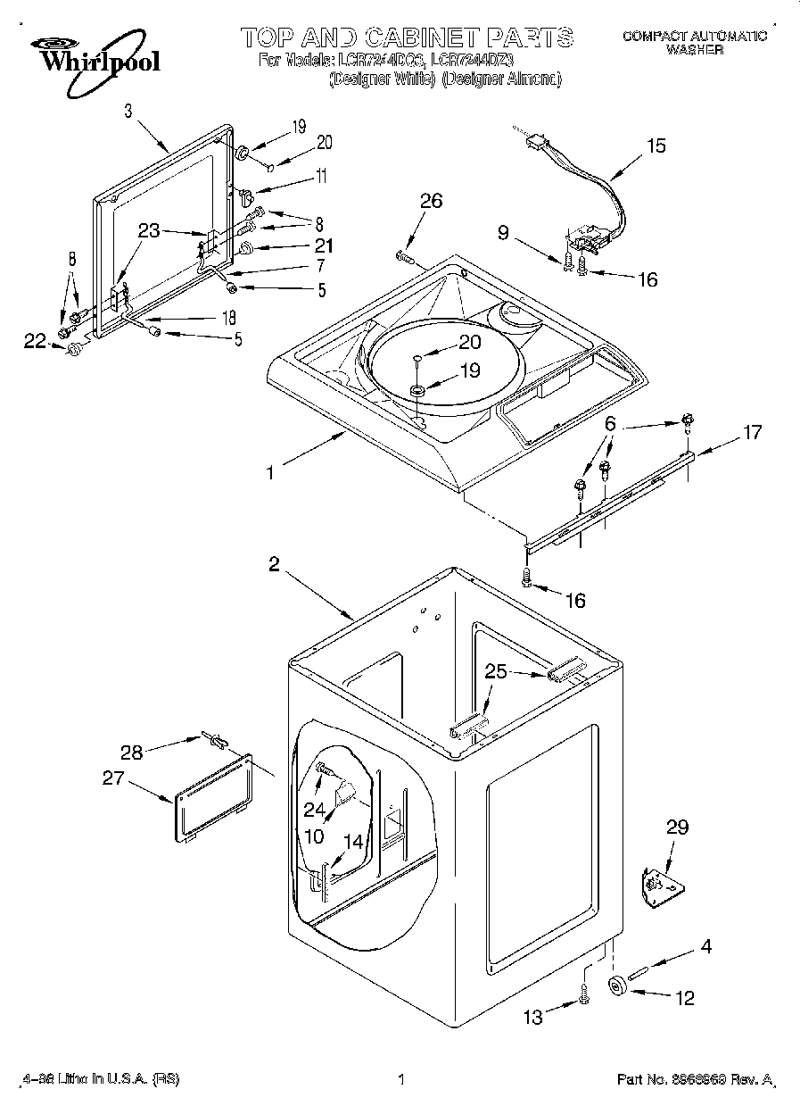01 - TOP AND CABINET