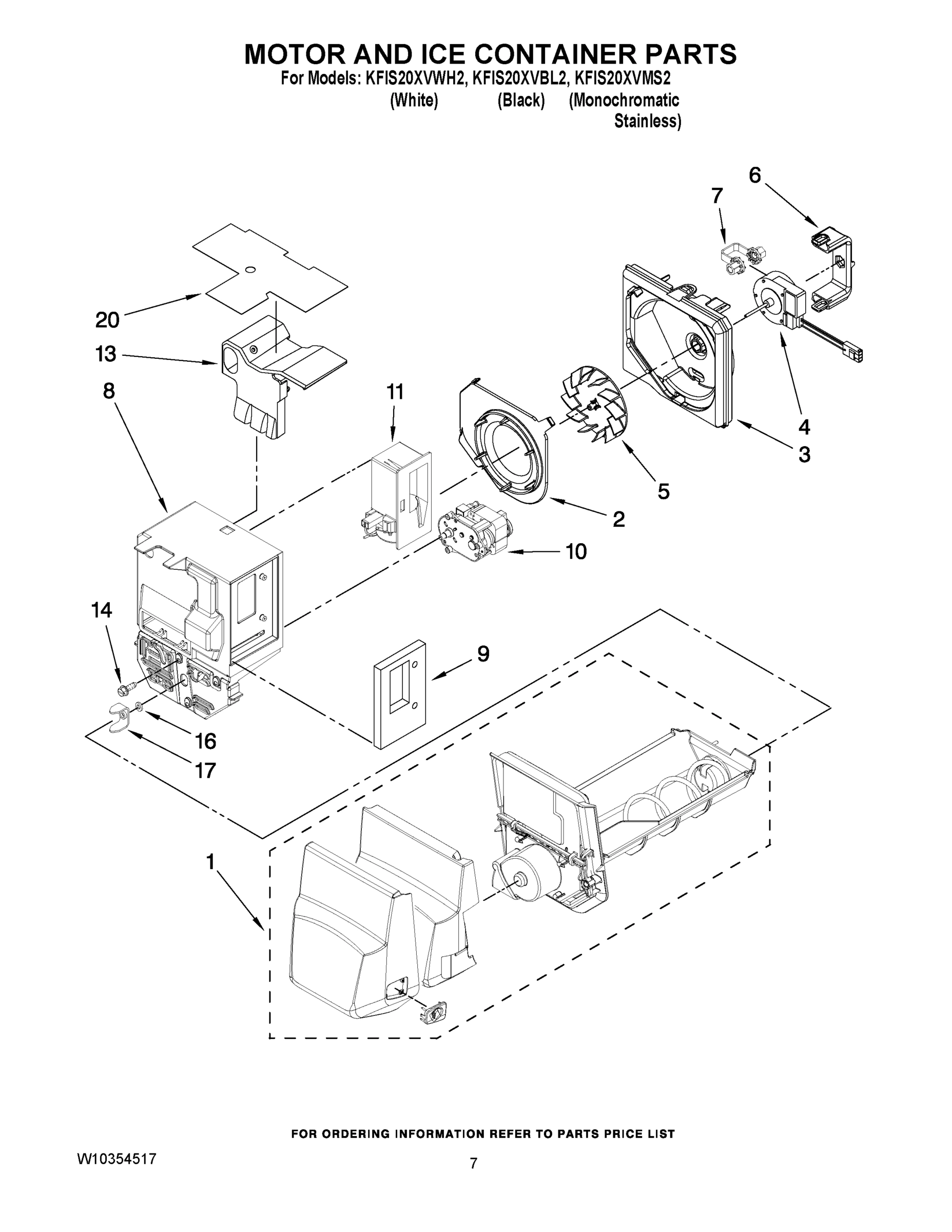 04 - MOTOR AND ICE CONTAINER PARTSC