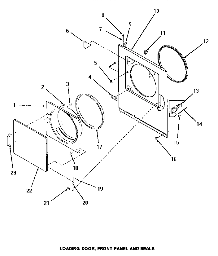 08 - LOADING DOOR, FRONT PANEL & SEALS