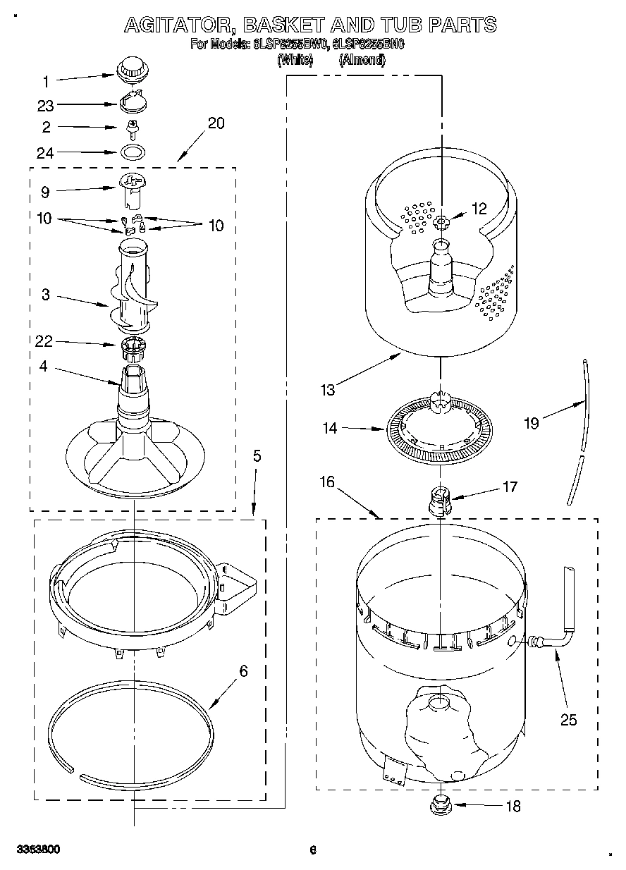 04 - AGITATOR, BASKET AND TUB