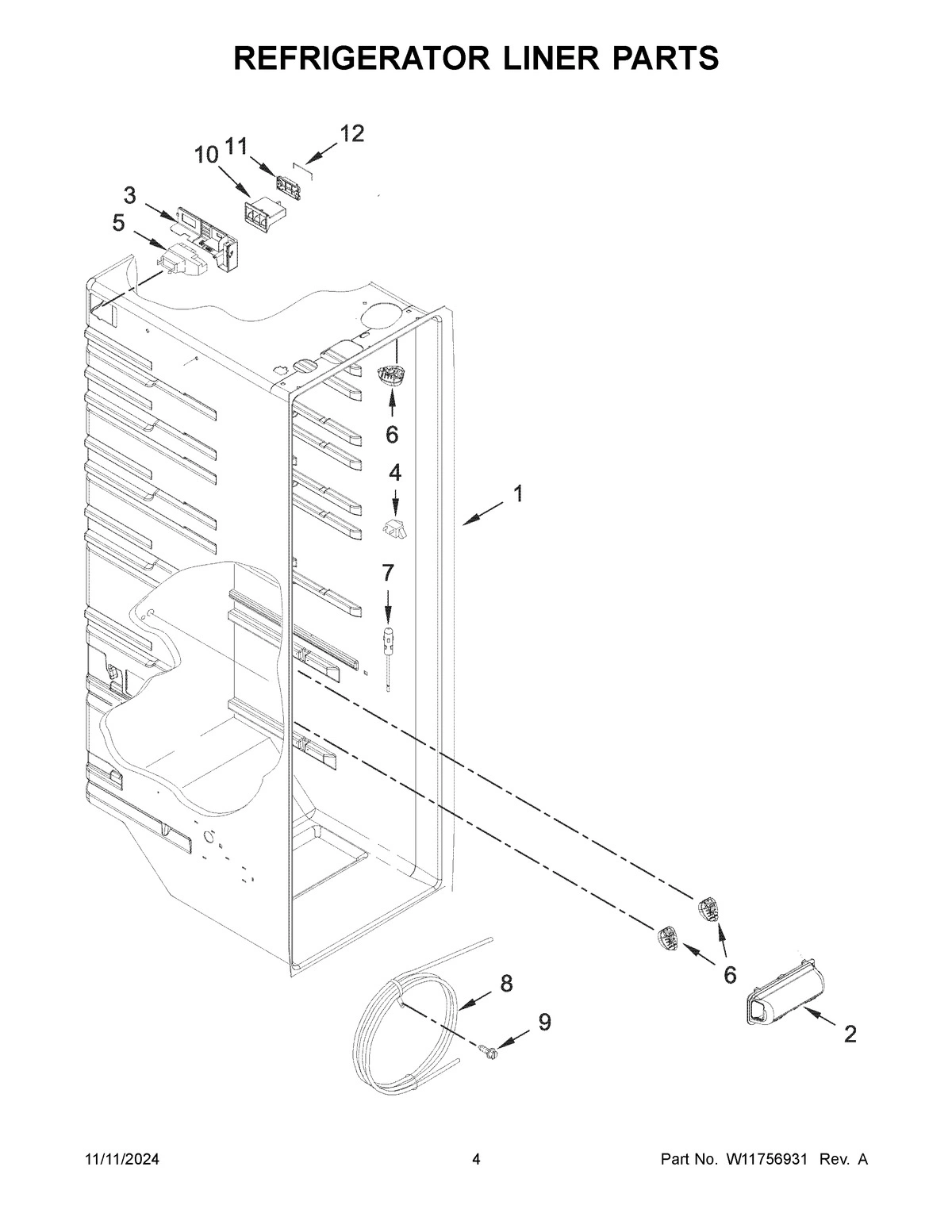 03 - REFRIGERATOR LINER PARTS