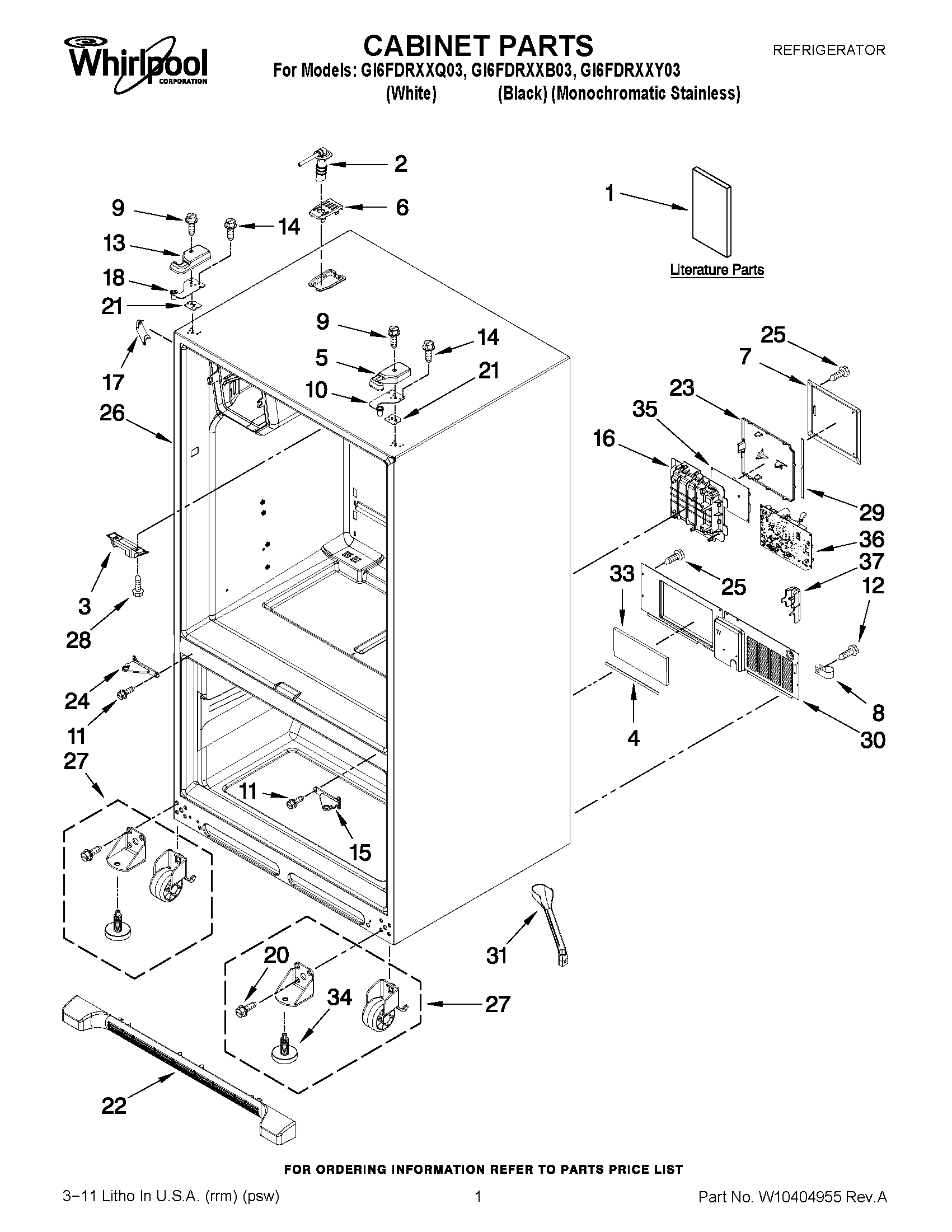 01 - CABINET PARTS