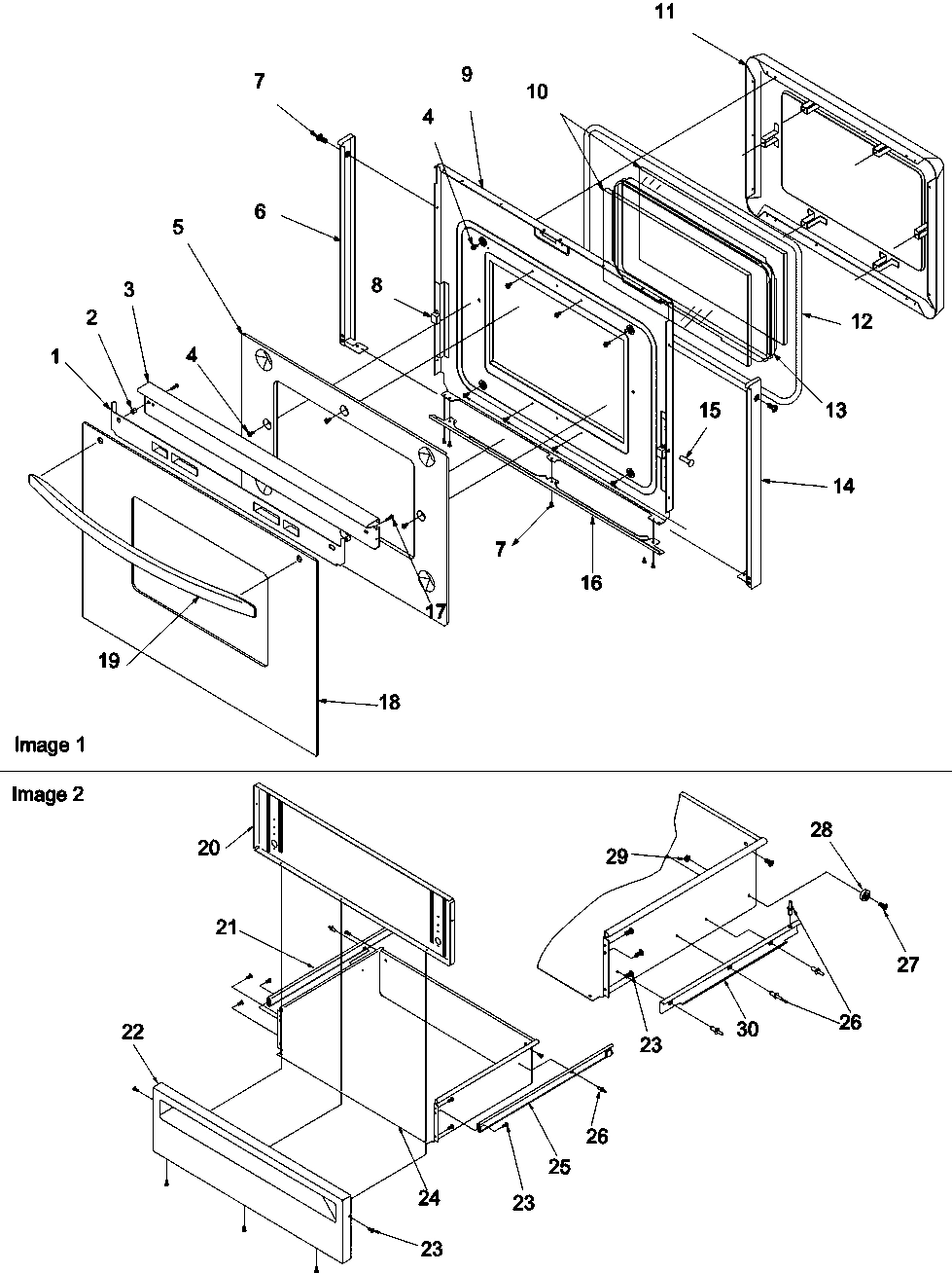 07 - OVEN DOOR & STORAGE DRAWER