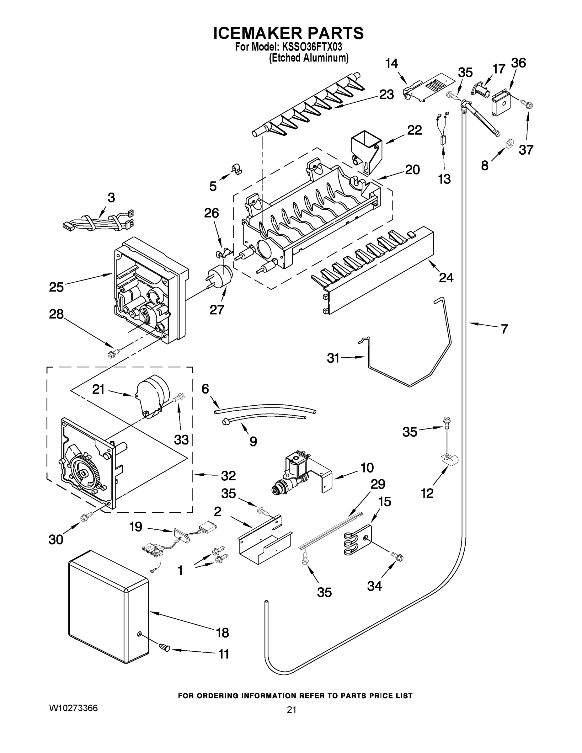 13 - ICEMAKER PARTS