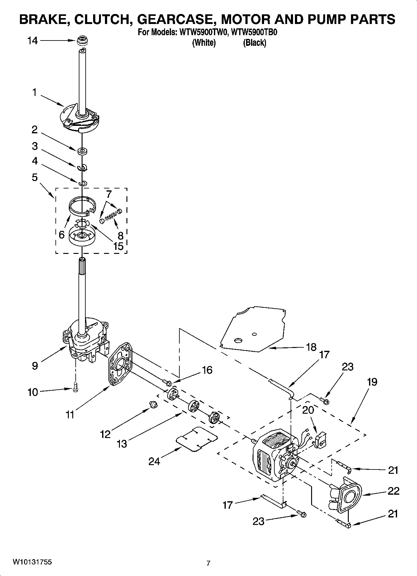 04 - BRAKE, CLUTCH, GEARCASE, MOTOR AND PUMP PARTS