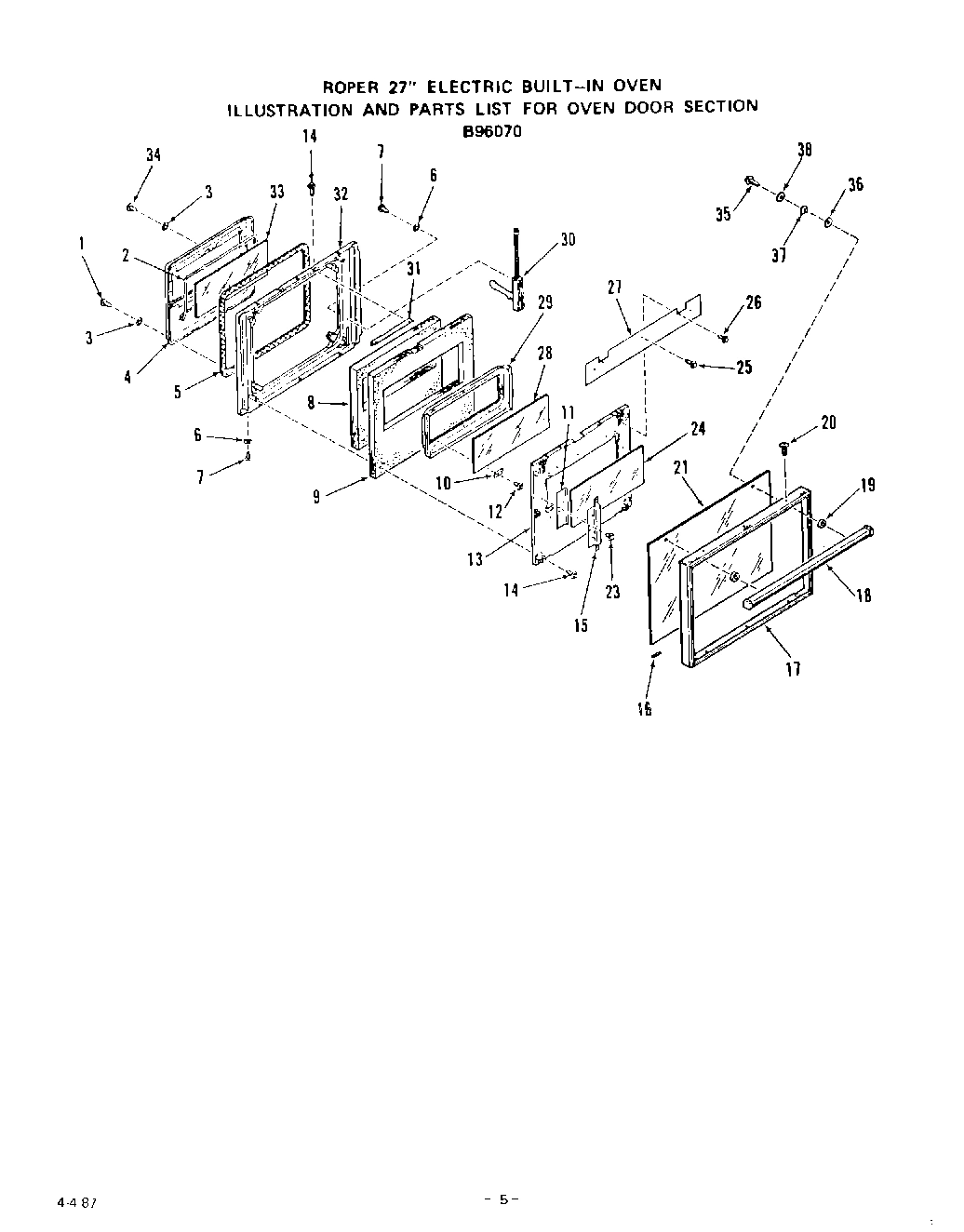 05 - OVEN DOOR , LIT/OPTIONAL