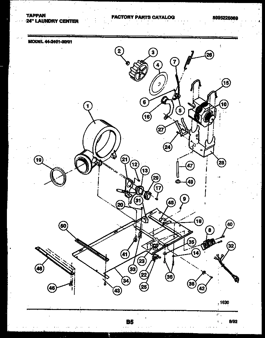 04 - DRYER MOTOR, BLOWER AND BELT