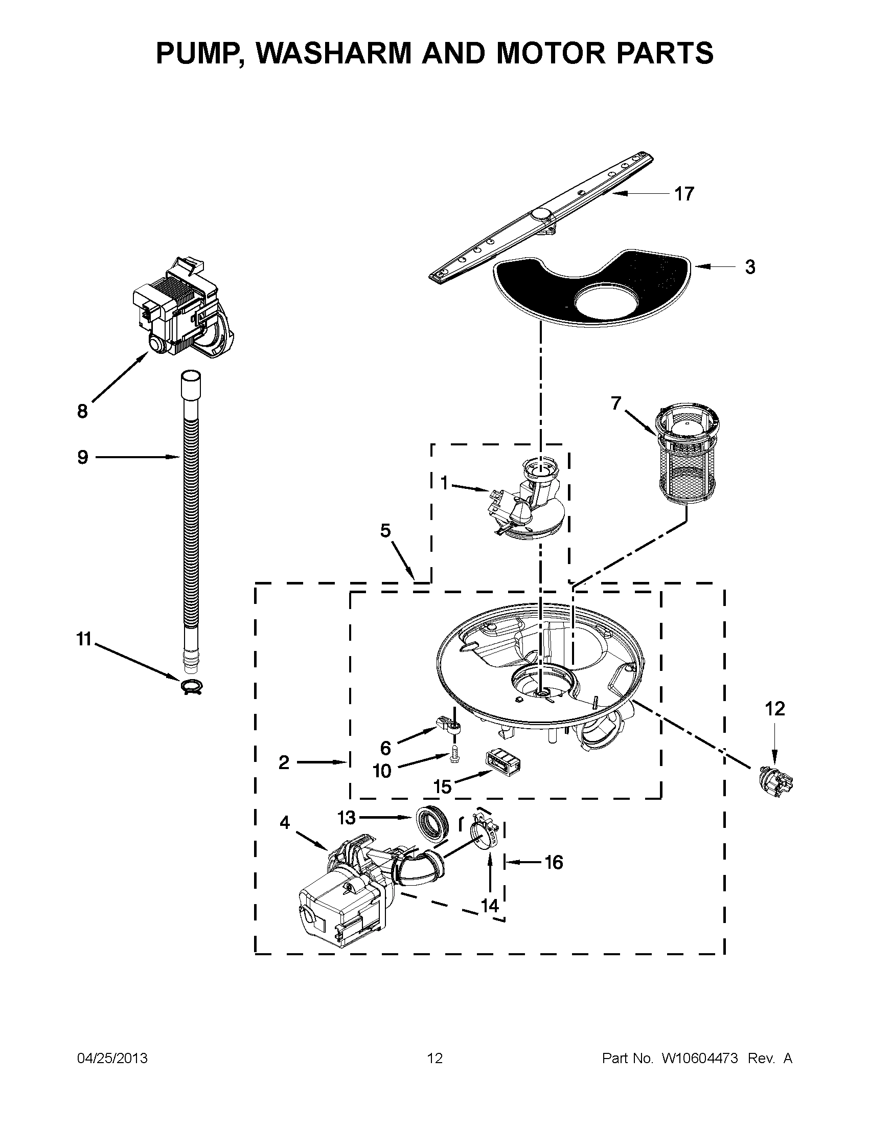 06 - PUMP, WASHARM AND MOTOR PARTS