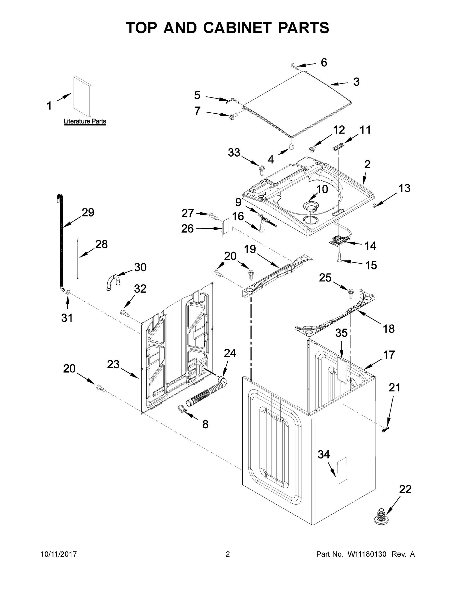02 - TOP AND CABINET PARTS
