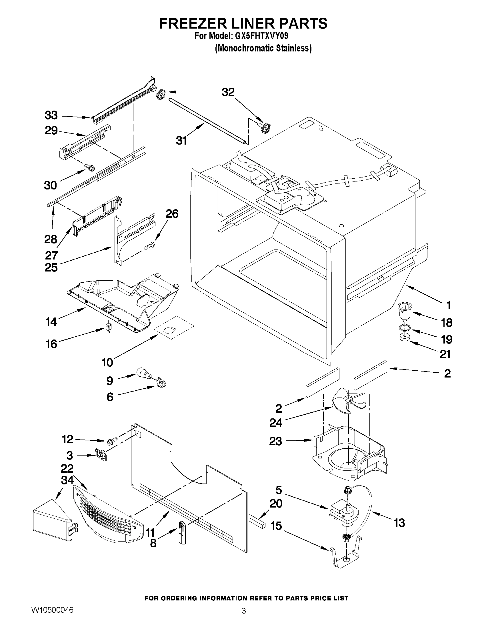 02 - FREEZER LINER PARTS