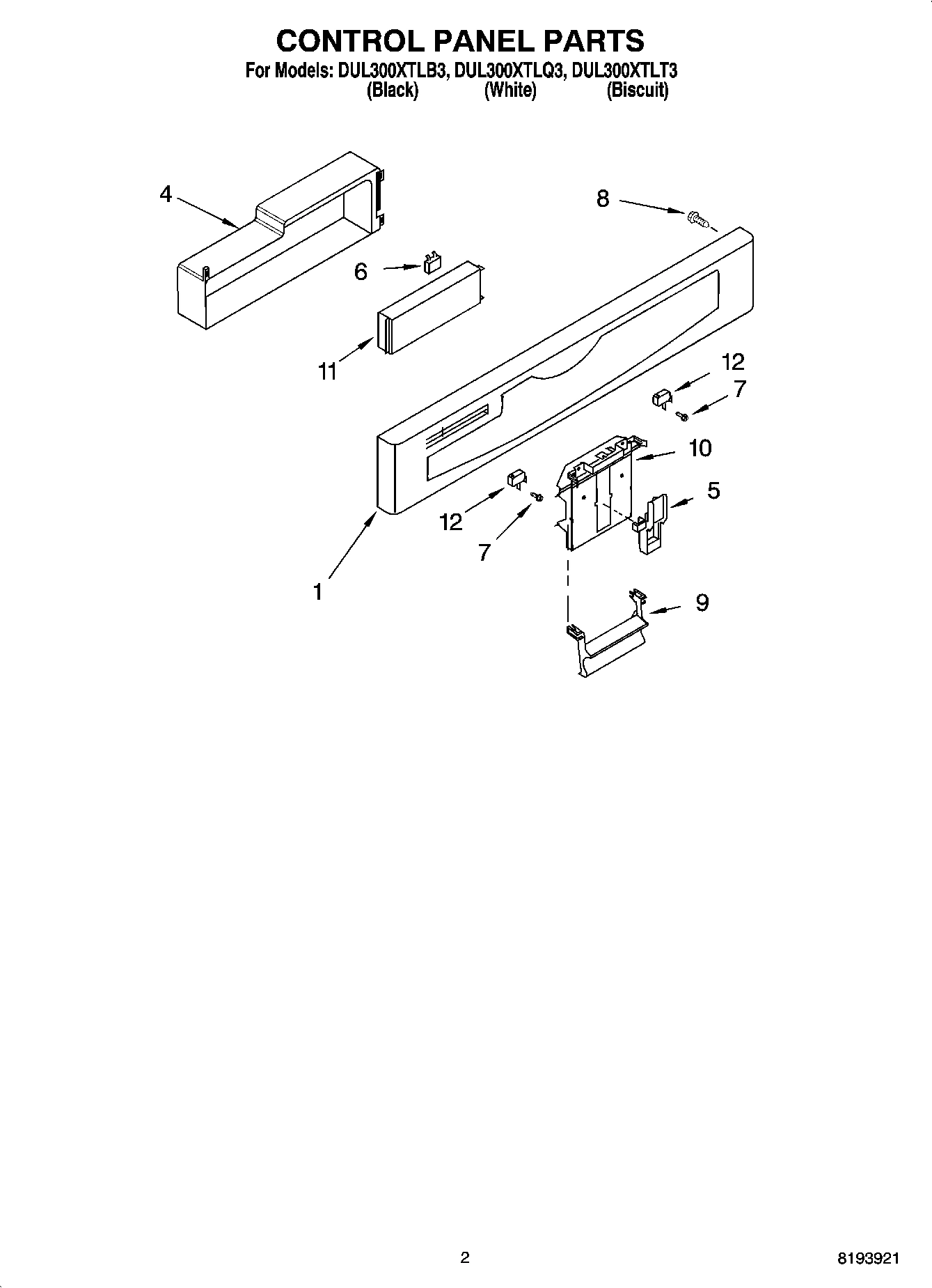 02 - CONTROL PANEL PARTS