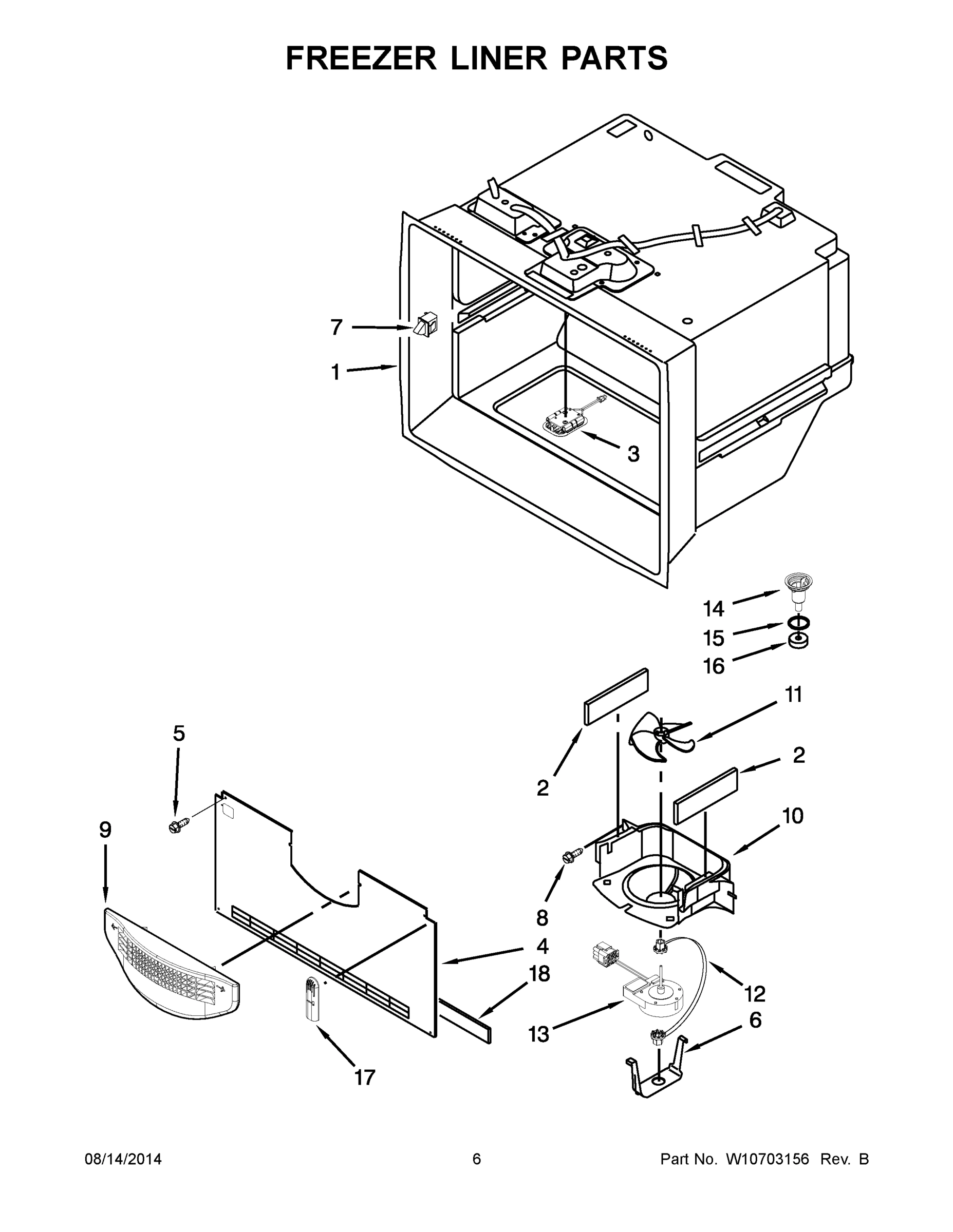 04 - FREEZER LINER PARTS