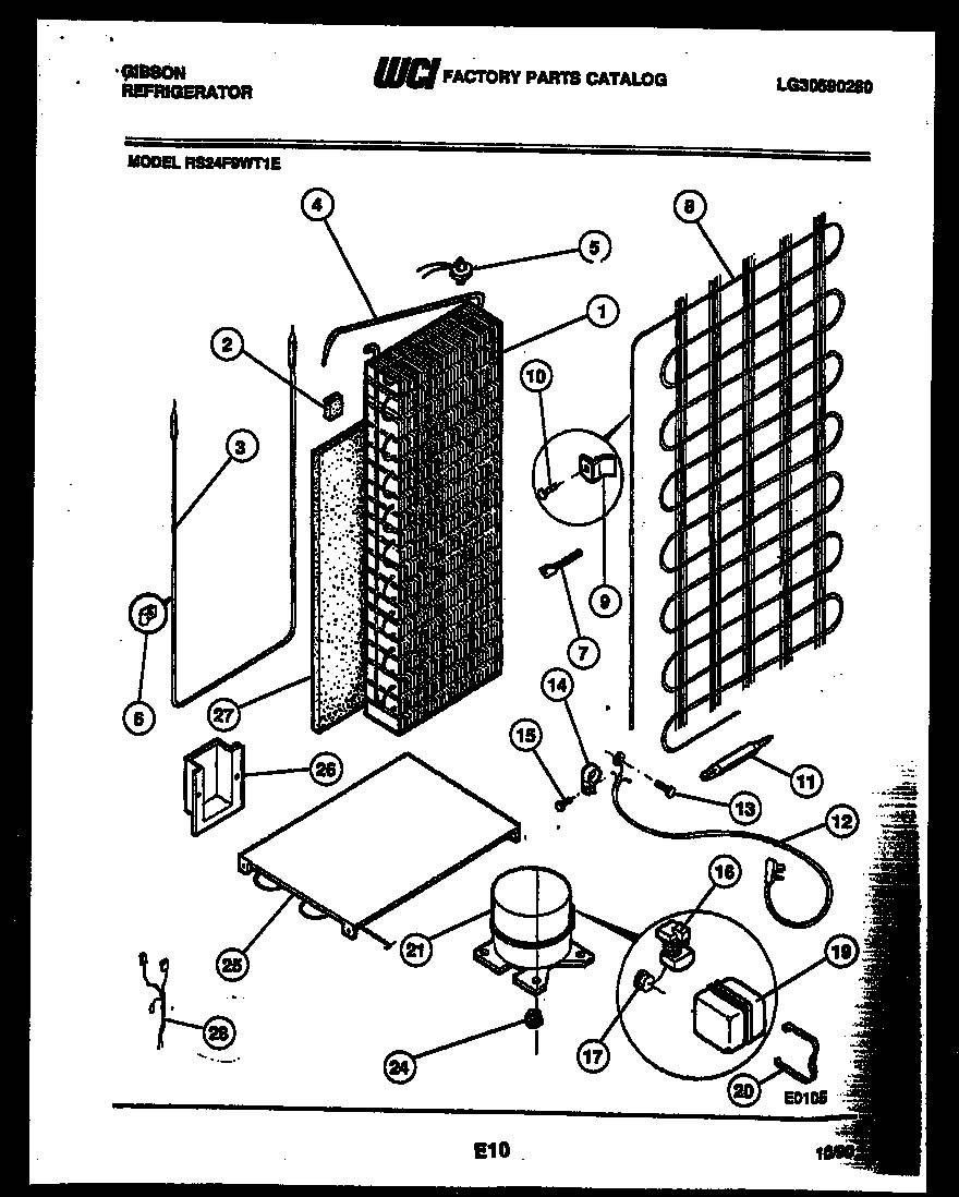10 - SYSTEM AND AUTOMATIC DEFROST PARTS